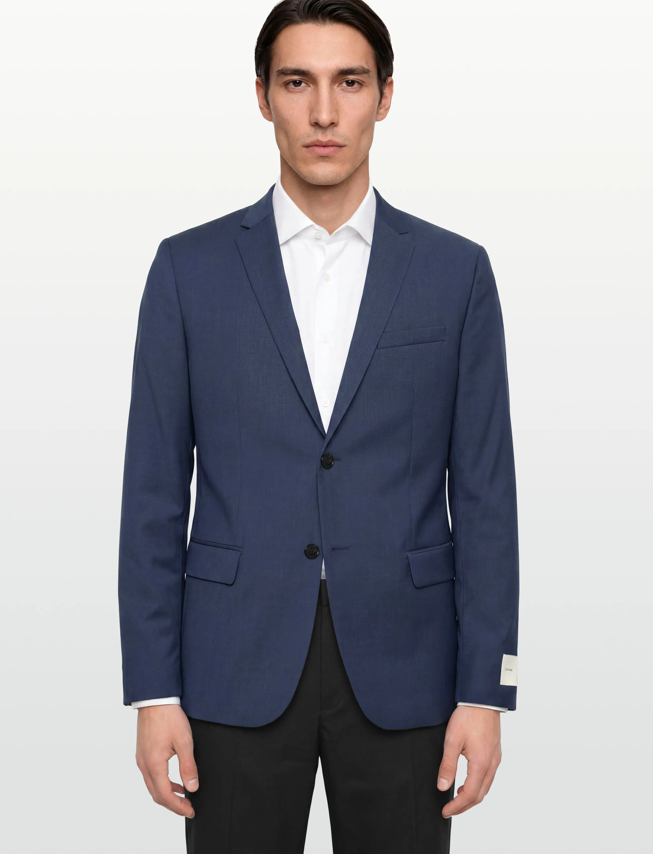 Calvin Klein - LS MICRO CHECK SLIM BLAZER - single breasted blazers - ink - 3