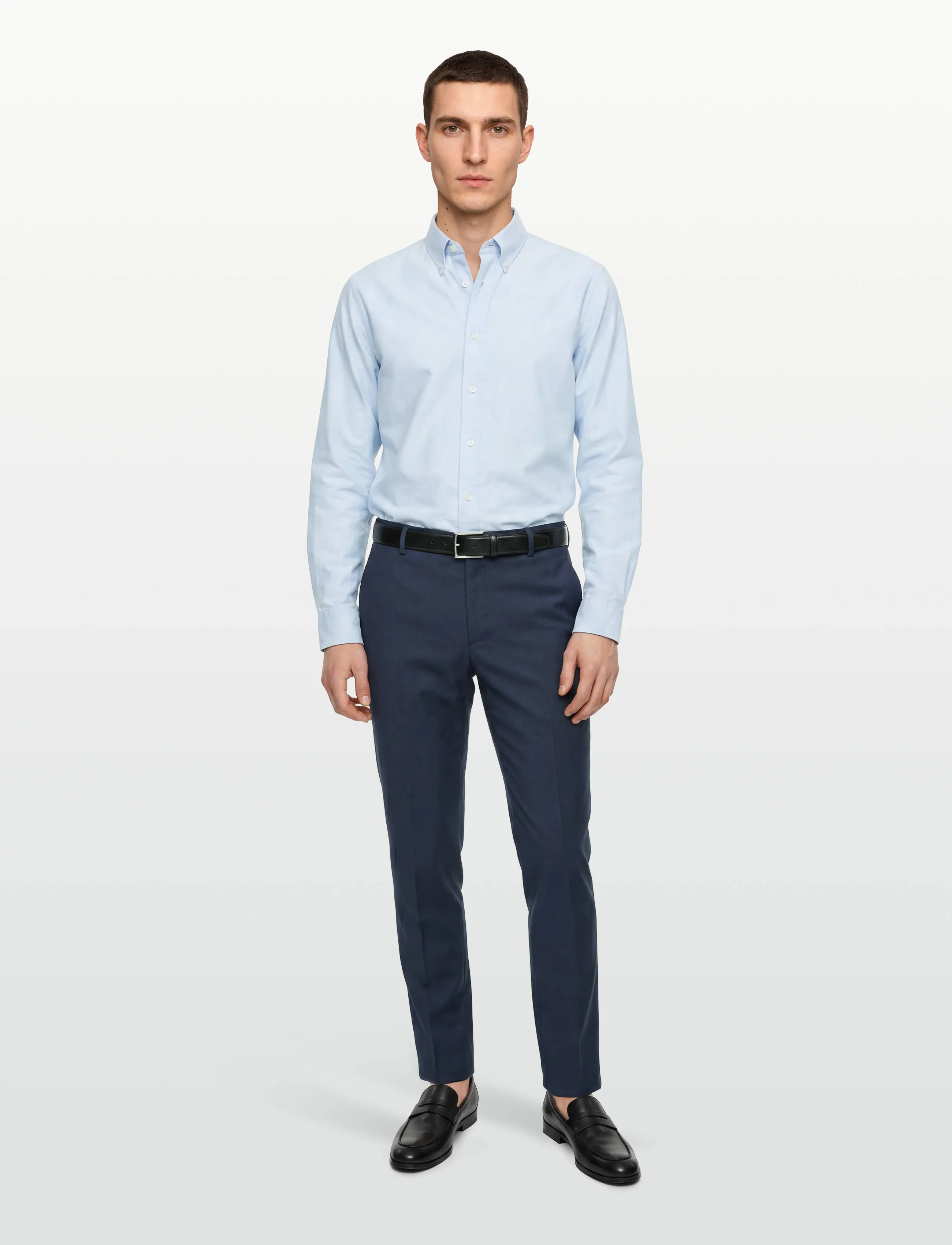 Calvin Klein Micro Check Slim Trouser, 56, Trousers, Marineblau - Formal, Männerswear