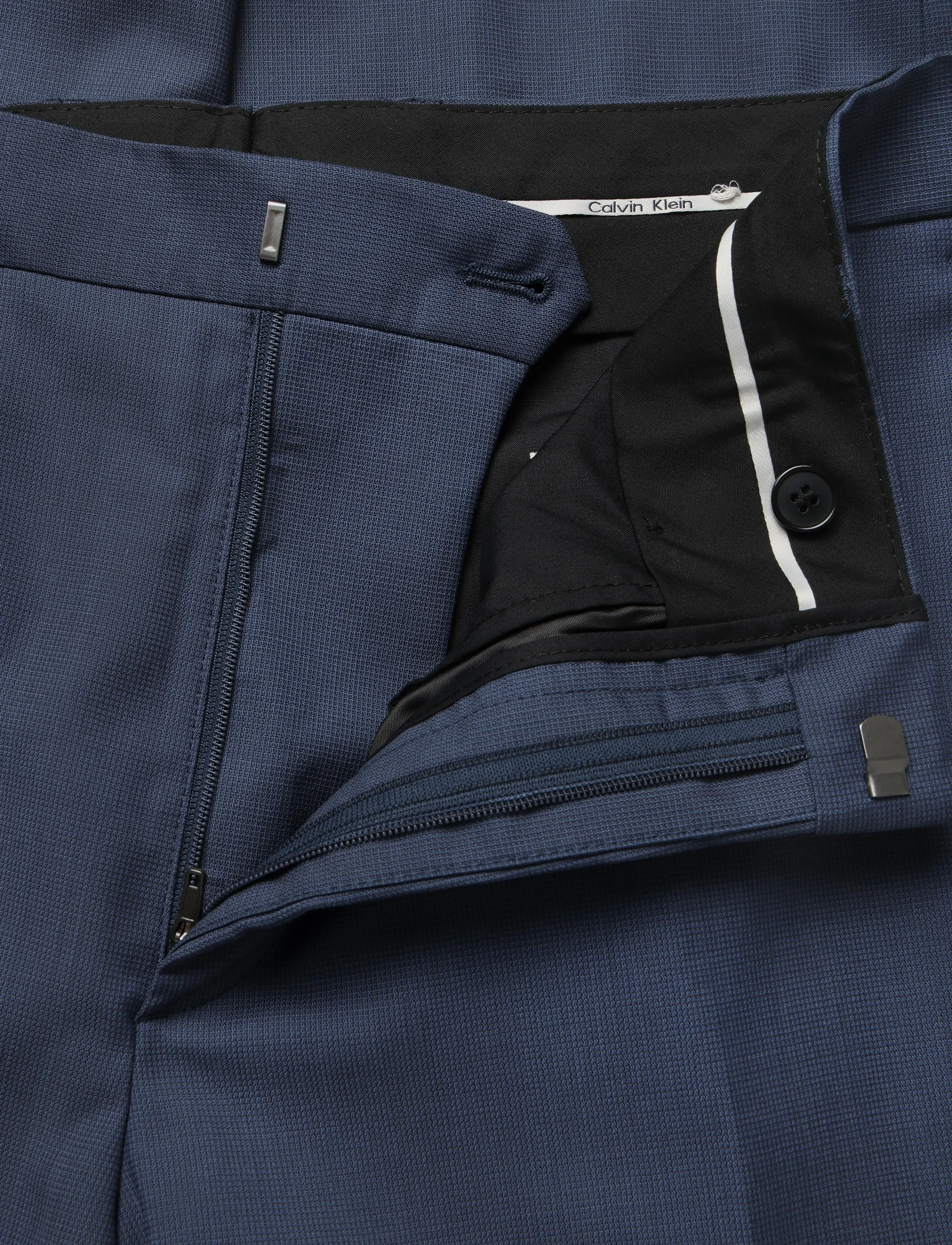 Calvin Klein - MICRO CHECK SLIM TROUSER - ink - 3