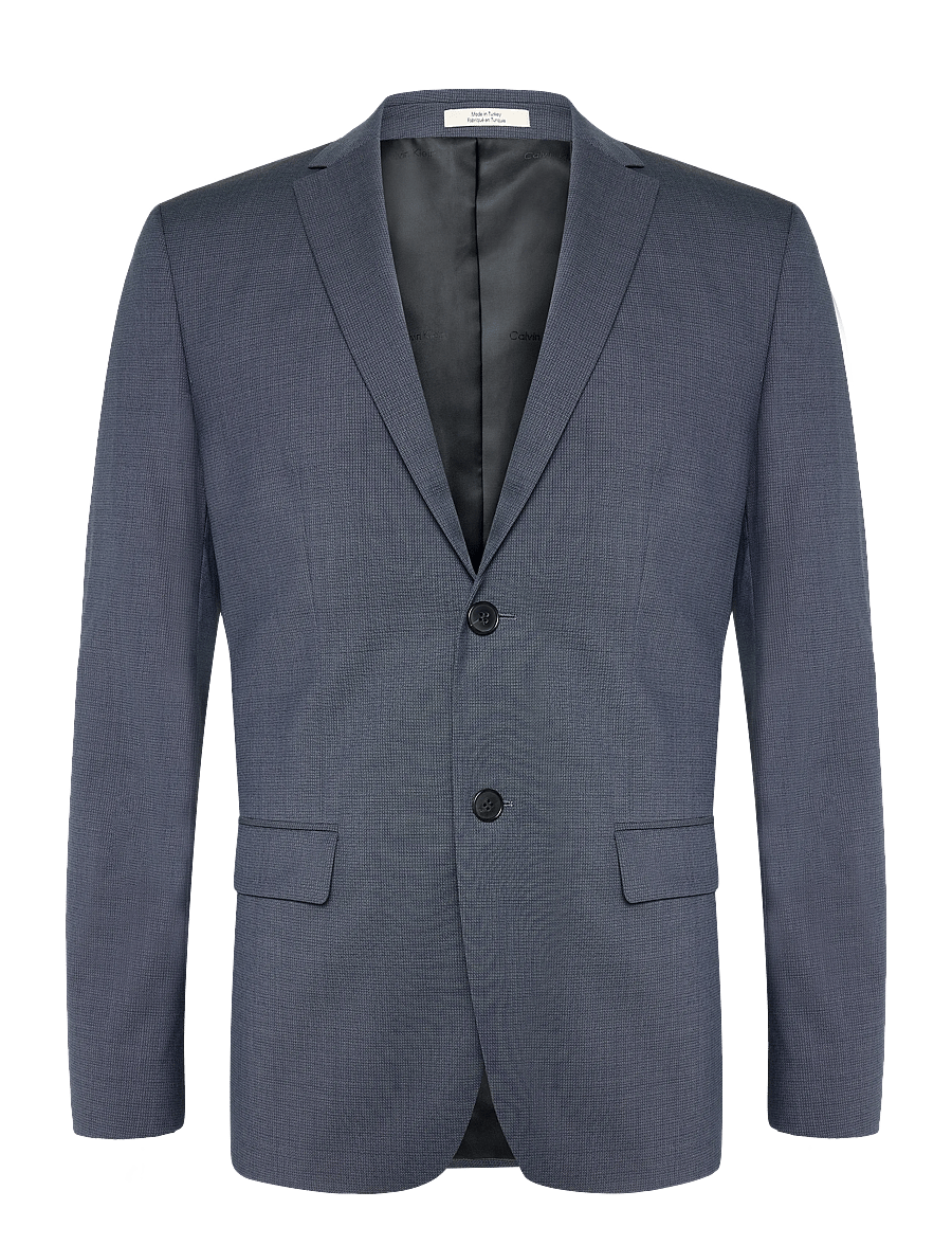 Calvin Klein - LS MICRO GRID SLIM BLAZER - einreiher - slate blue - 0