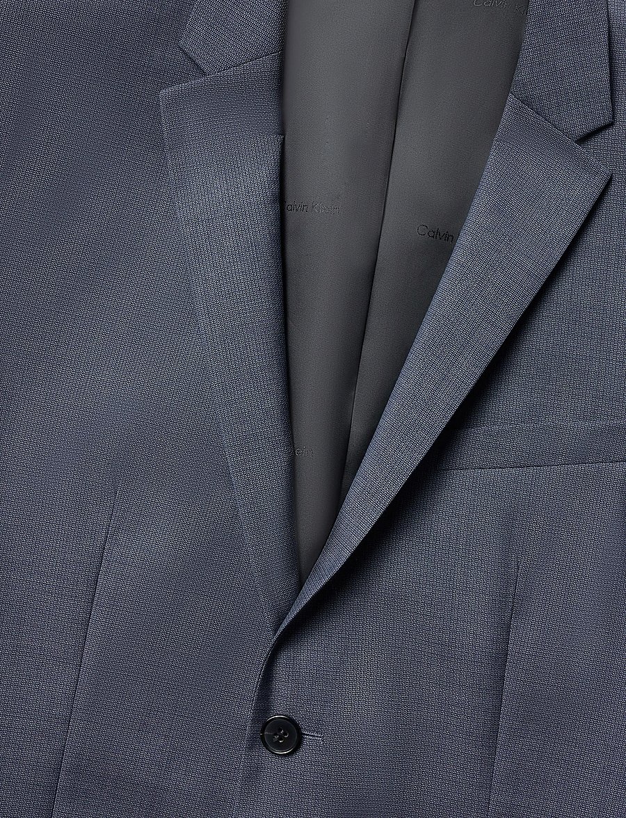 Calvin Klein - LS MICRO GRID SLIM BLAZER - einreiher - slate blue - 2