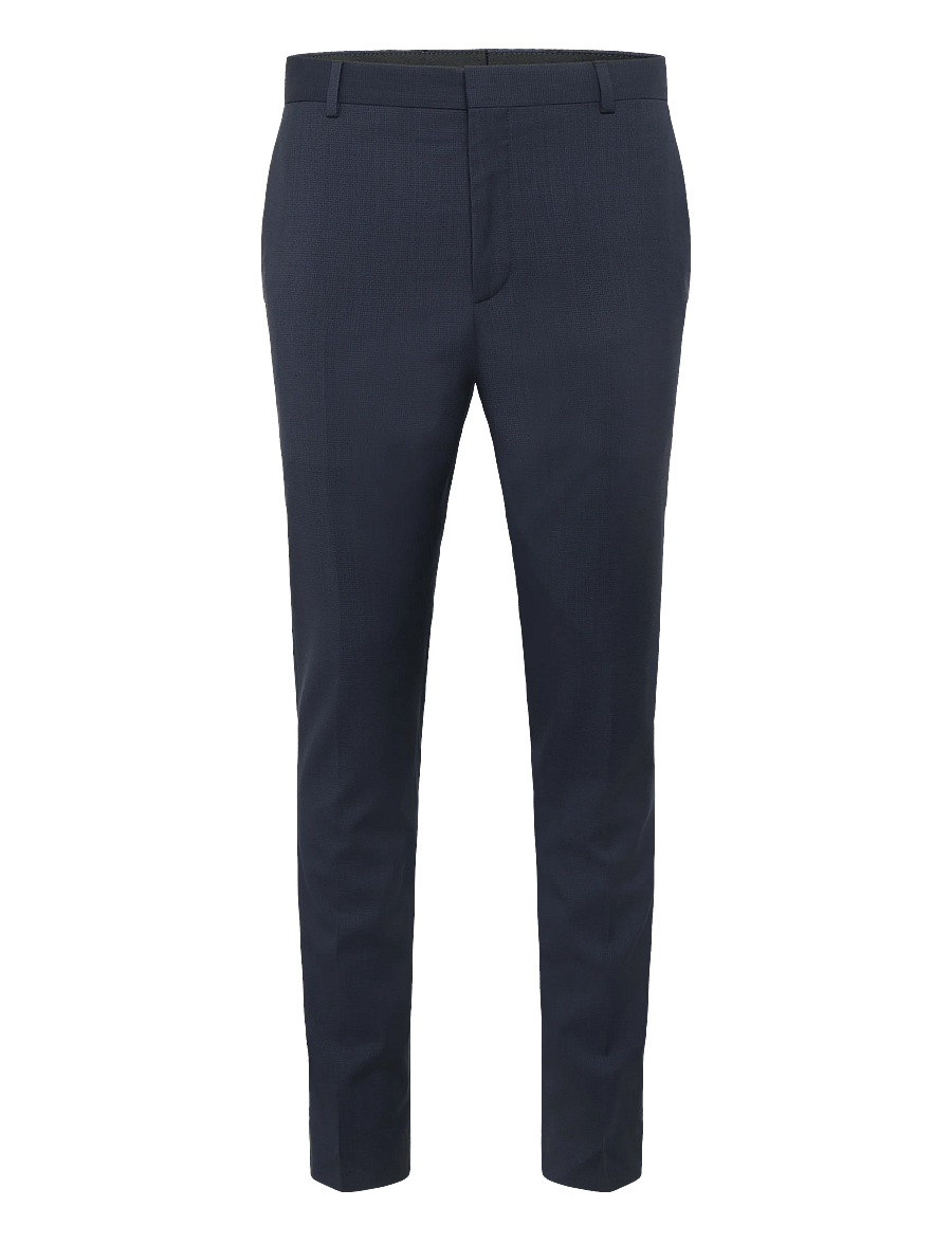 Calvin Klein - MICRO GRID SLIM TROUSER - habitbukser - dark sapphire - 1
