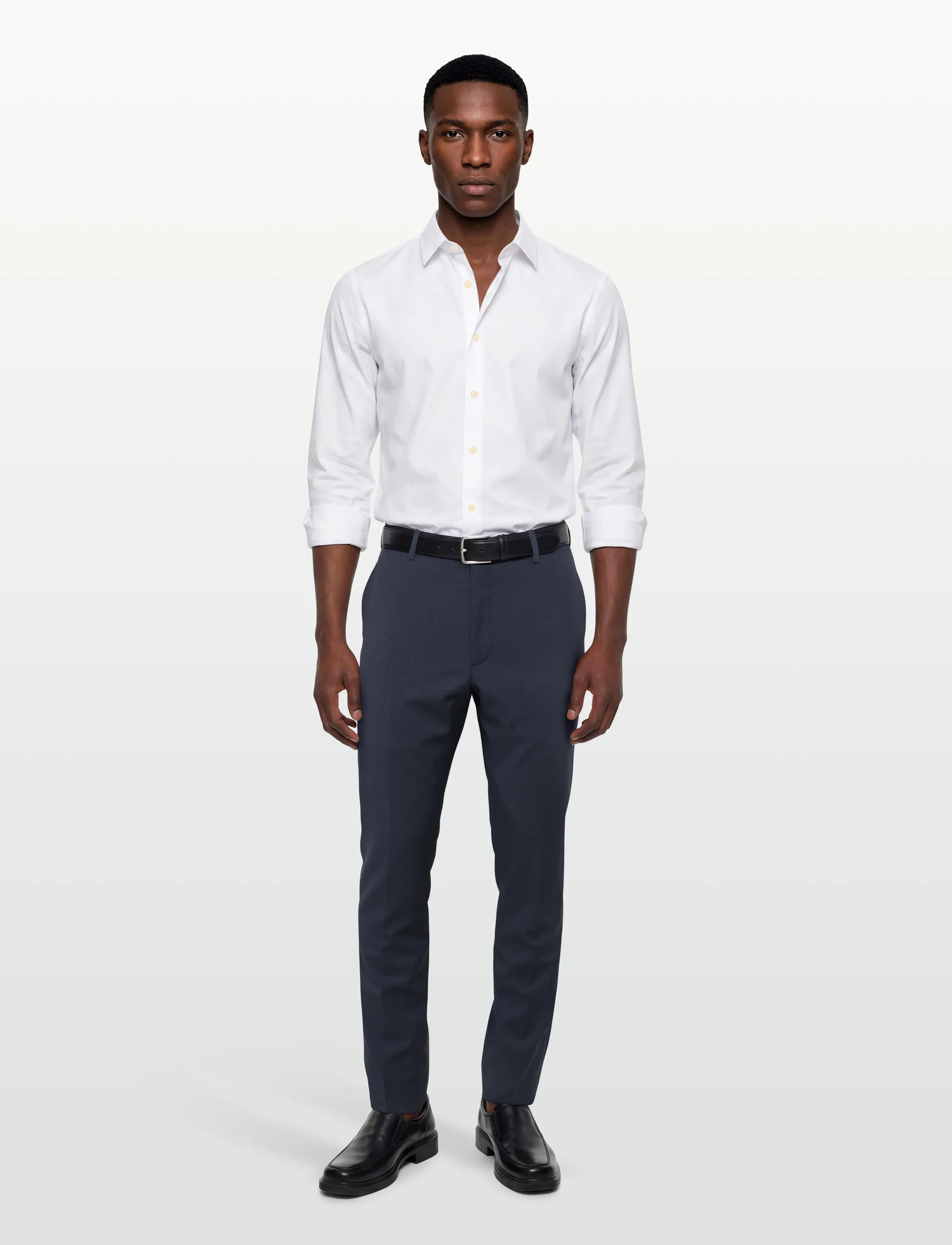 Calvin Klein - MICRO GRID SLIM TROUSER - anzugshosen - dark sapphire - 0