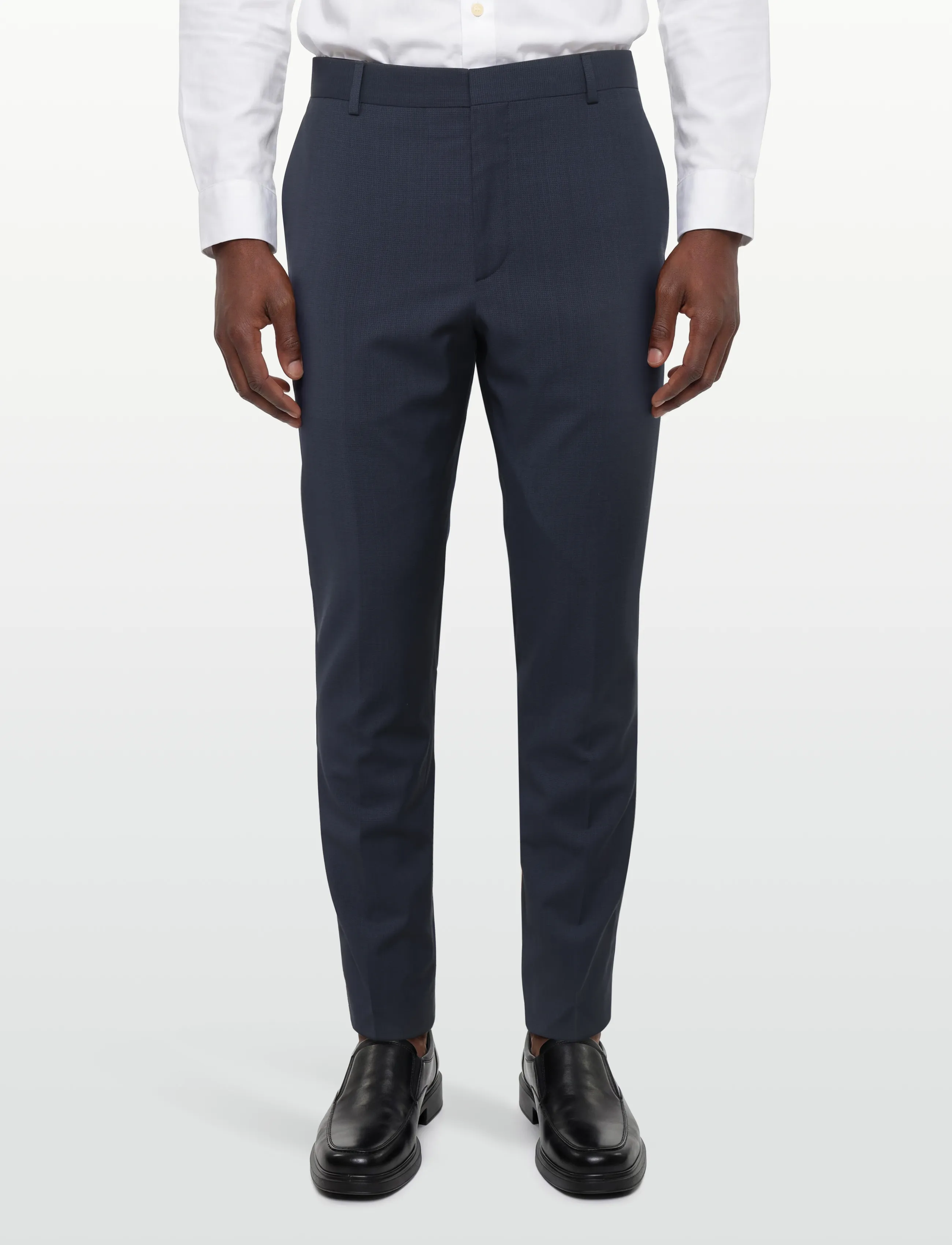 Calvin Klein - MICRO GRID SLIM TROUSER - anzugshosen - dark sapphire - 3