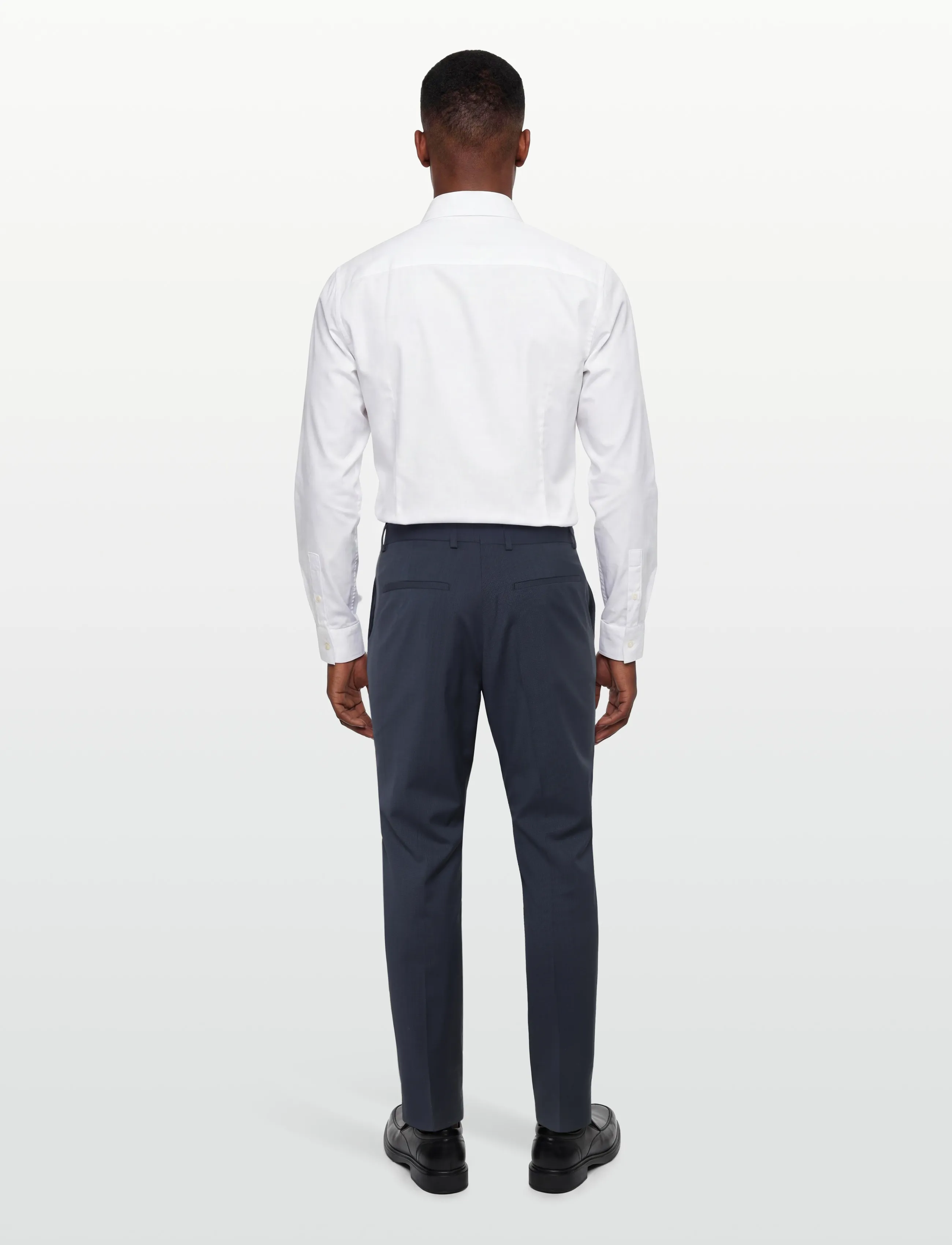 Calvin Klein - MICRO GRID SLIM TROUSER - anzugshosen - dark sapphire - 4