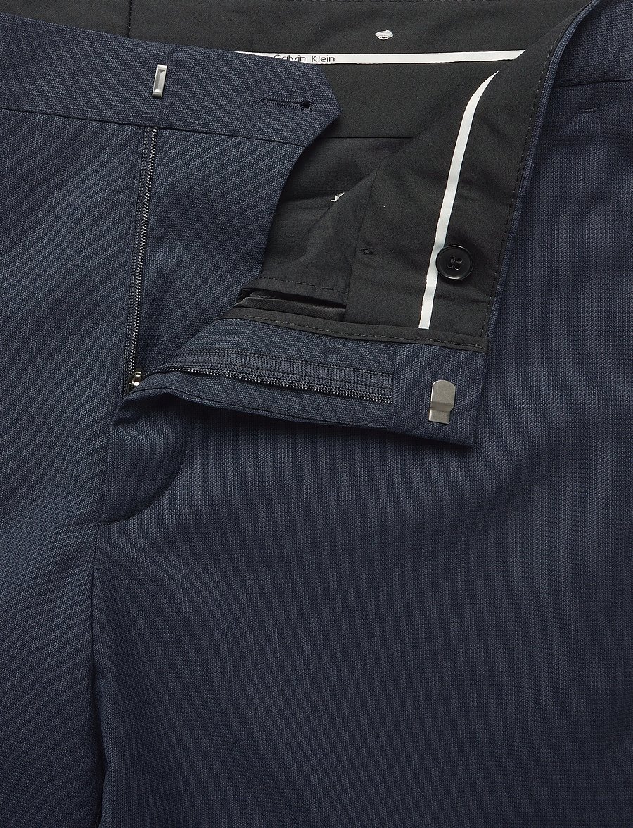 Calvin Klein - MICRO GRID SLIM TROUSER - habitbukser - dark sapphire - 5