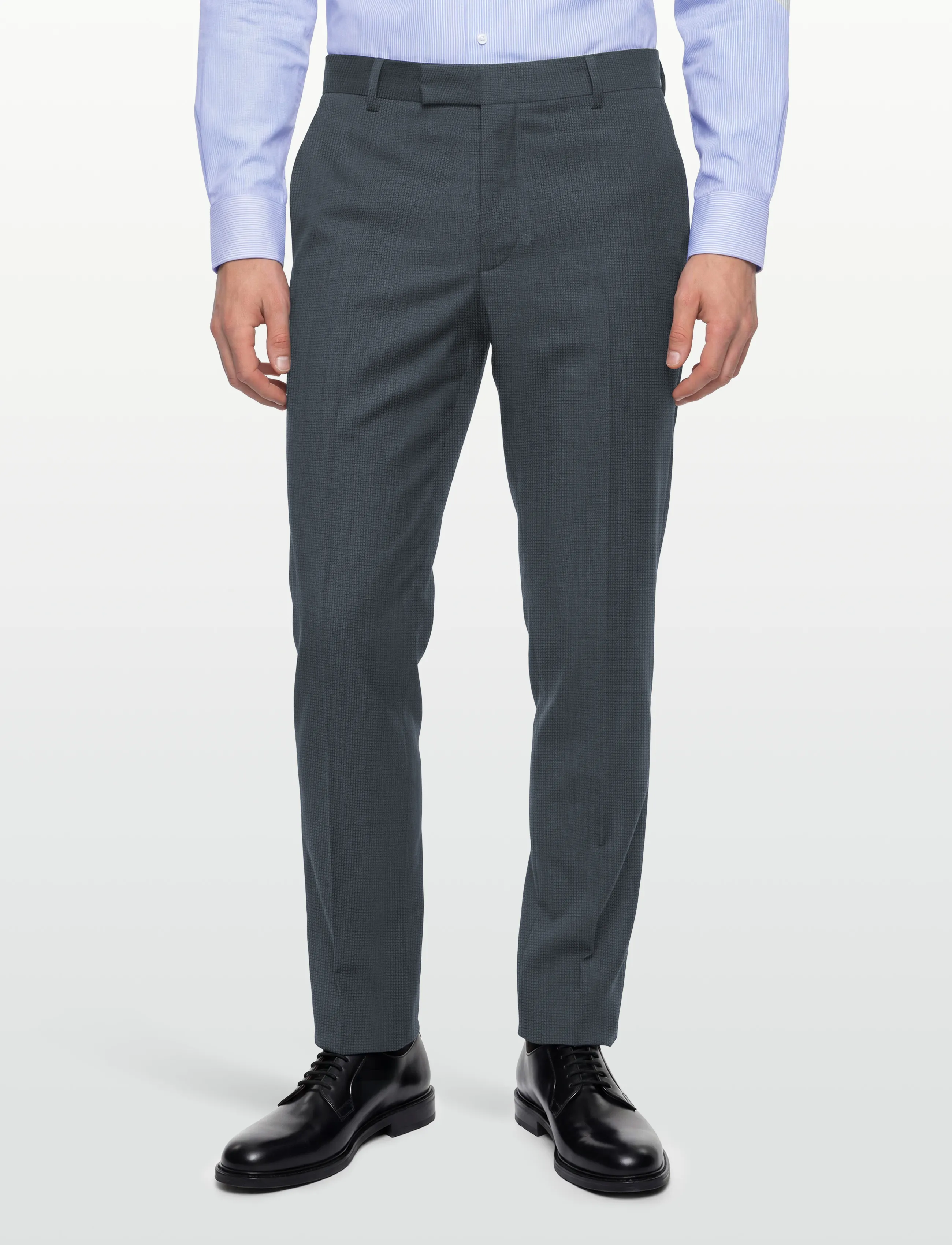 Calvin Klein - MICRO GRID SLIM TROUSER - suit trousers - slate blue - 3