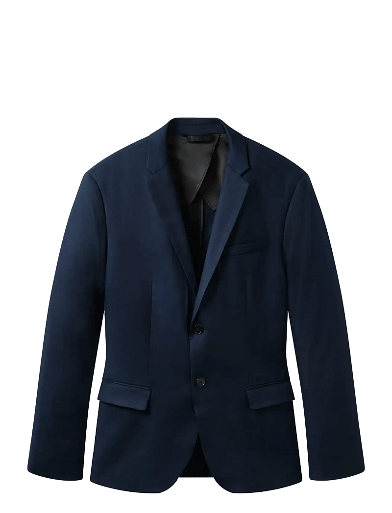 Calvin Klein - LS LINEN LYOCELL SLIM BLAZER - enkeltradede blazere - dark sapphire - 1