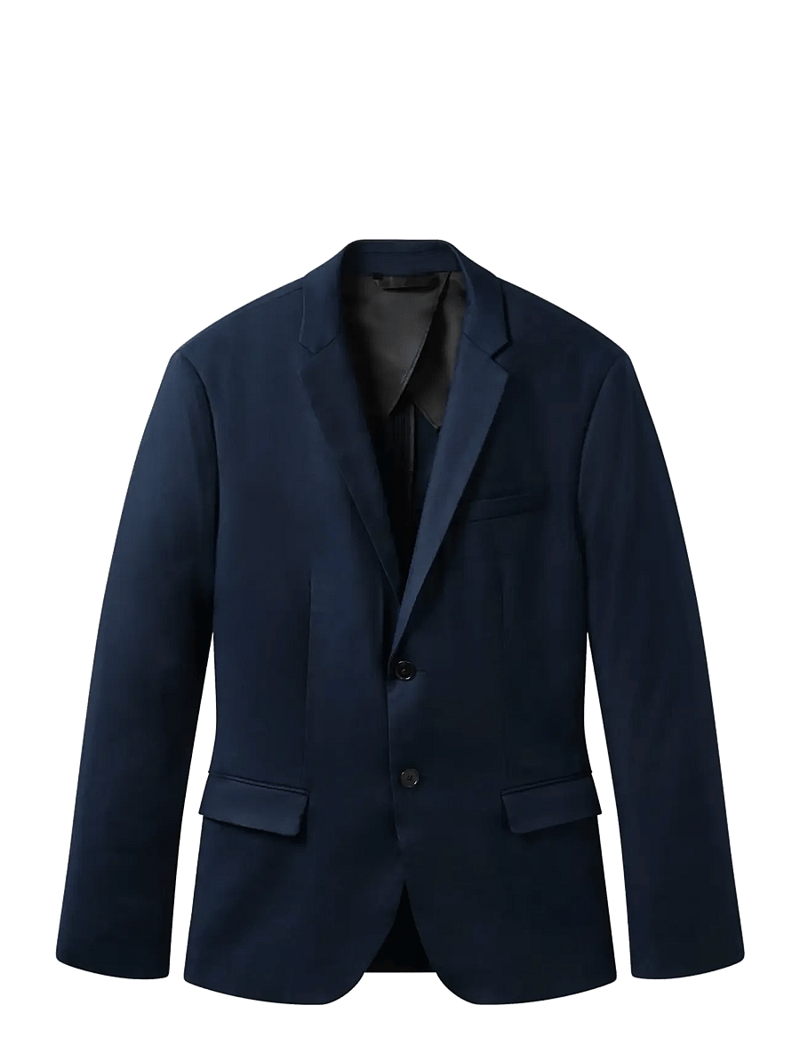 Calvin Klein - LS LINEN LYOCELL SLIM BLAZER - Ühe rinnatisega pintsakud - dark sapphire - 1