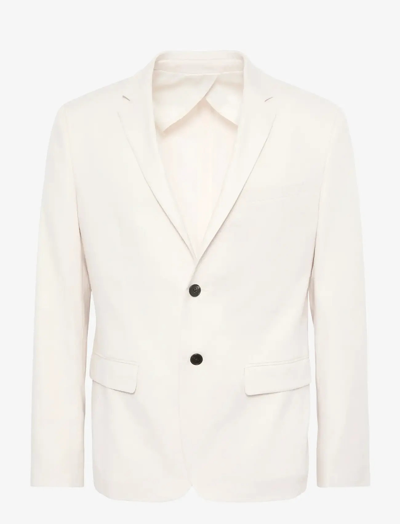 Calvin Klein - LS LINEN LYOCELL SLIM BLAZER - enkeltradede blazere - white sand - 1