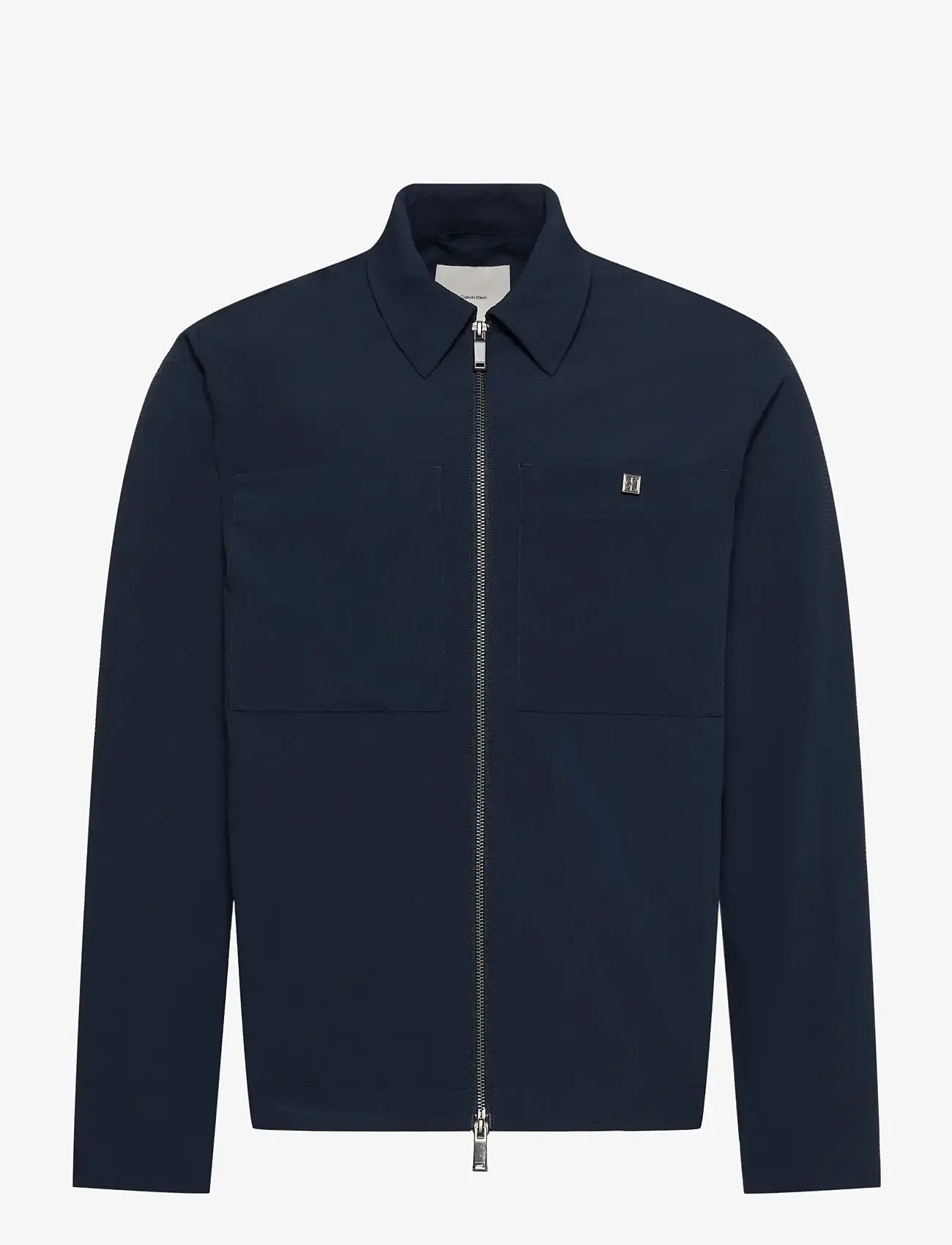 Calvin Klein - LS SEERSUCKER BLOUSON JACKET - forårsjakker - dark sapphire - 1