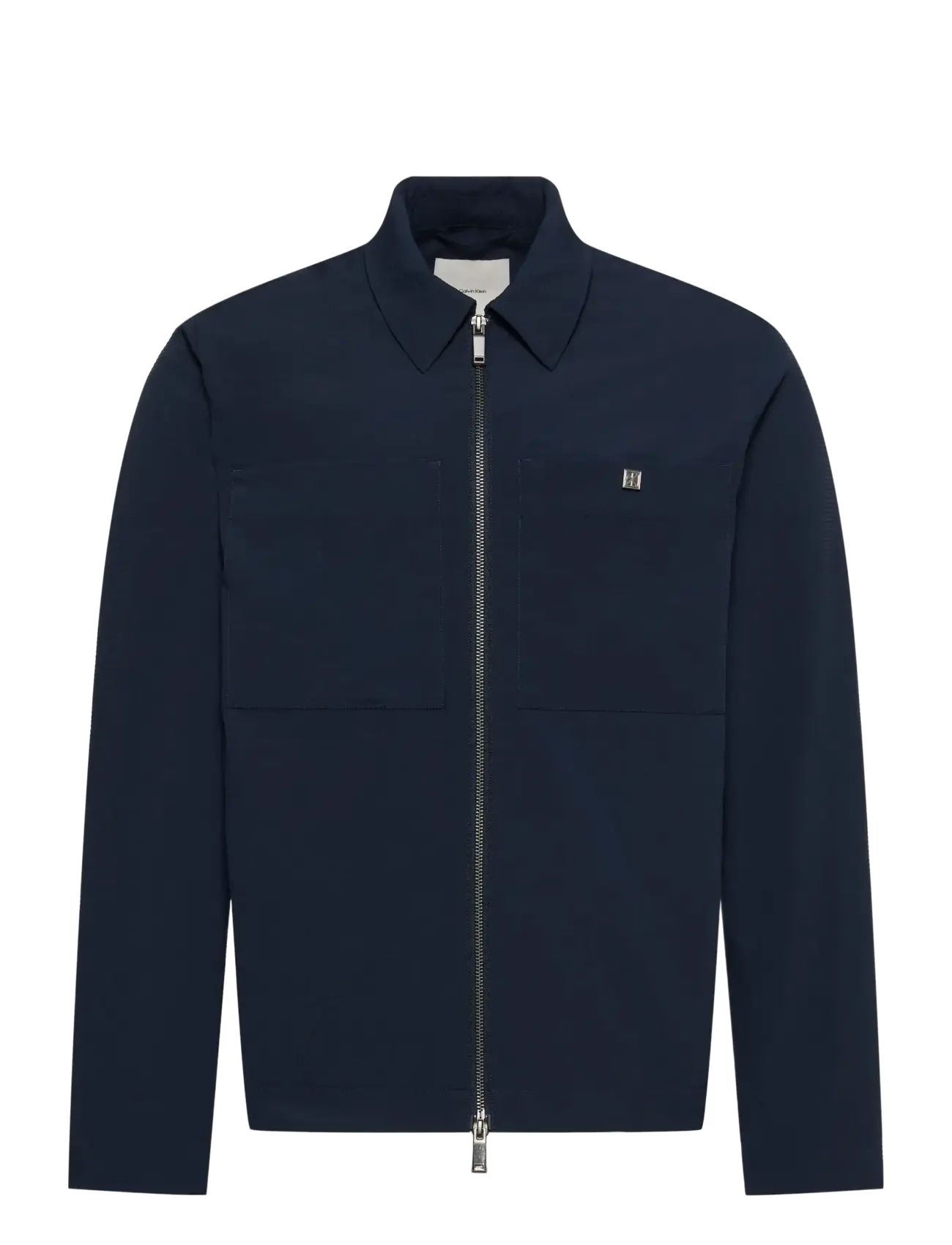 Calvin Klein LS SEERSUCKER BLOUSON JACKET - Kläder - DARK SAPPHIRE / navy