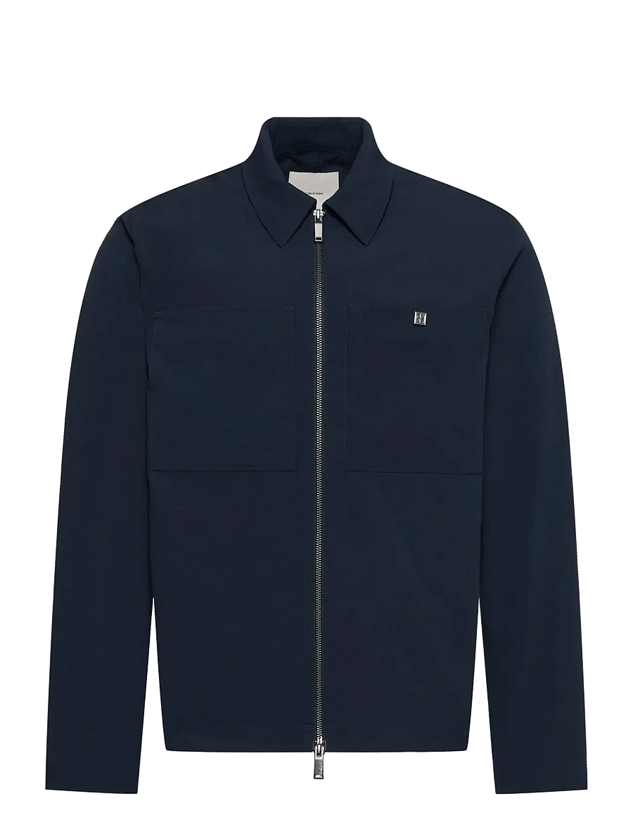 Calvin Klein - LS SEERSUCKER BLOUSON JACKET - herfstjassen - dark sapphire - 1