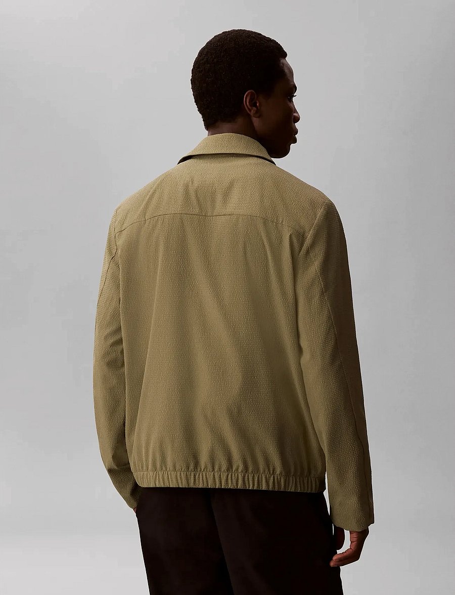 Calvin Klein - LS SEERSUCKER BLOUSON JACKET - herbstjacken - deep lichen green - 2