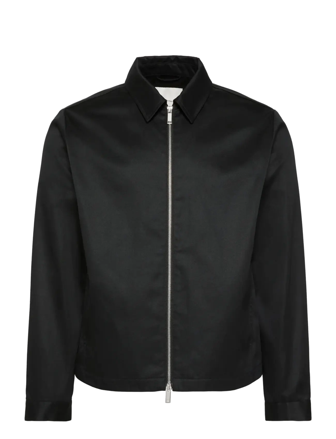 Calvin Klein LS COTTON WING COLLAR SHIRT JACK - Overshirts - BLACK / black