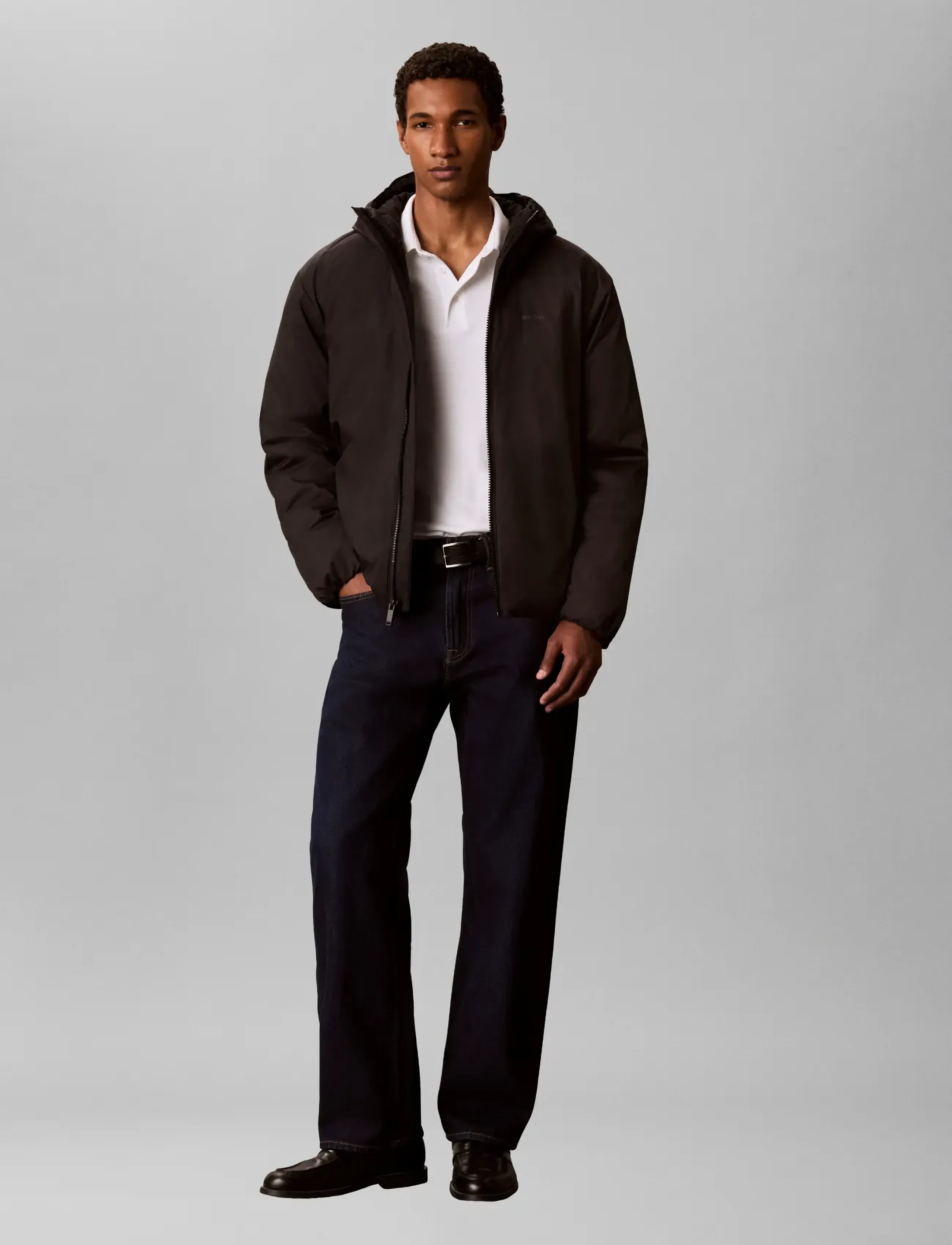 Calvin Klein LS RLXD ULTRA LIGHTWEIGHT RIPSTO - Talvejoped - BLACK / black
