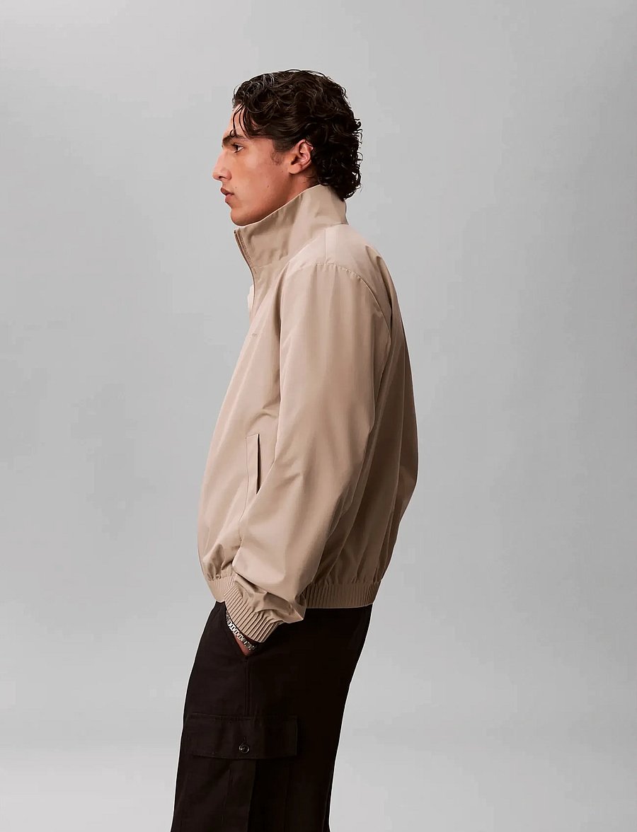 Calvin Klein - LS NYLON STAND COLLAR WINDBREAKE - höstjackor - vintage khaki - 4