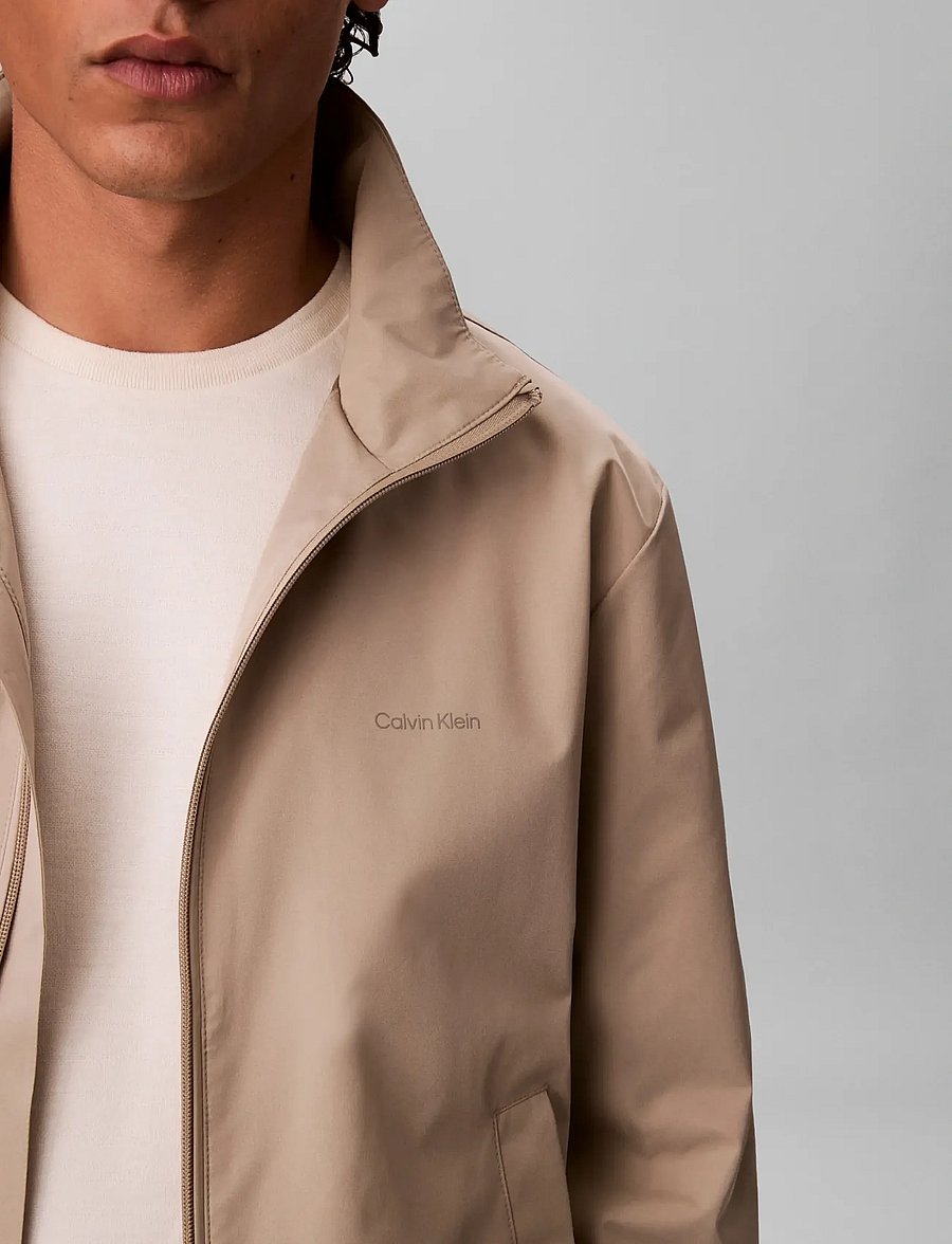 Calvin Klein - LS NYLON STAND COLLAR WINDBREAKE - höstjackor - vintage khaki - 5