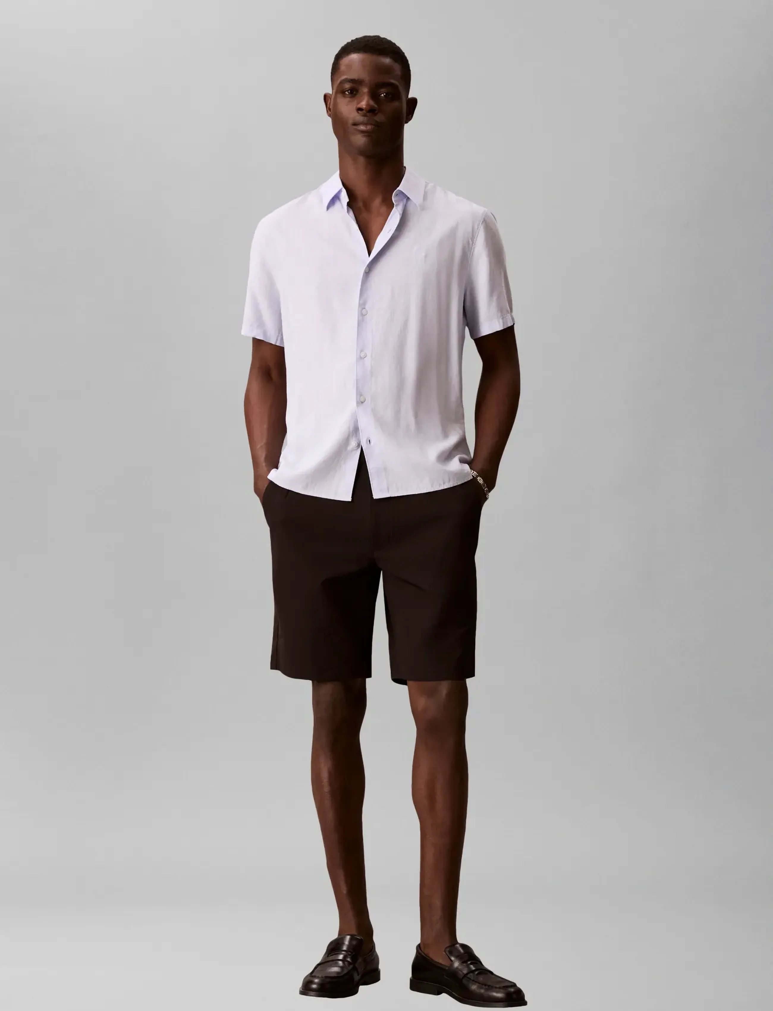 Calvin Klein 9" Str Tech Dobby Half Elastic S, 31, Black, Shorts > Afslappede Shorts, Herre