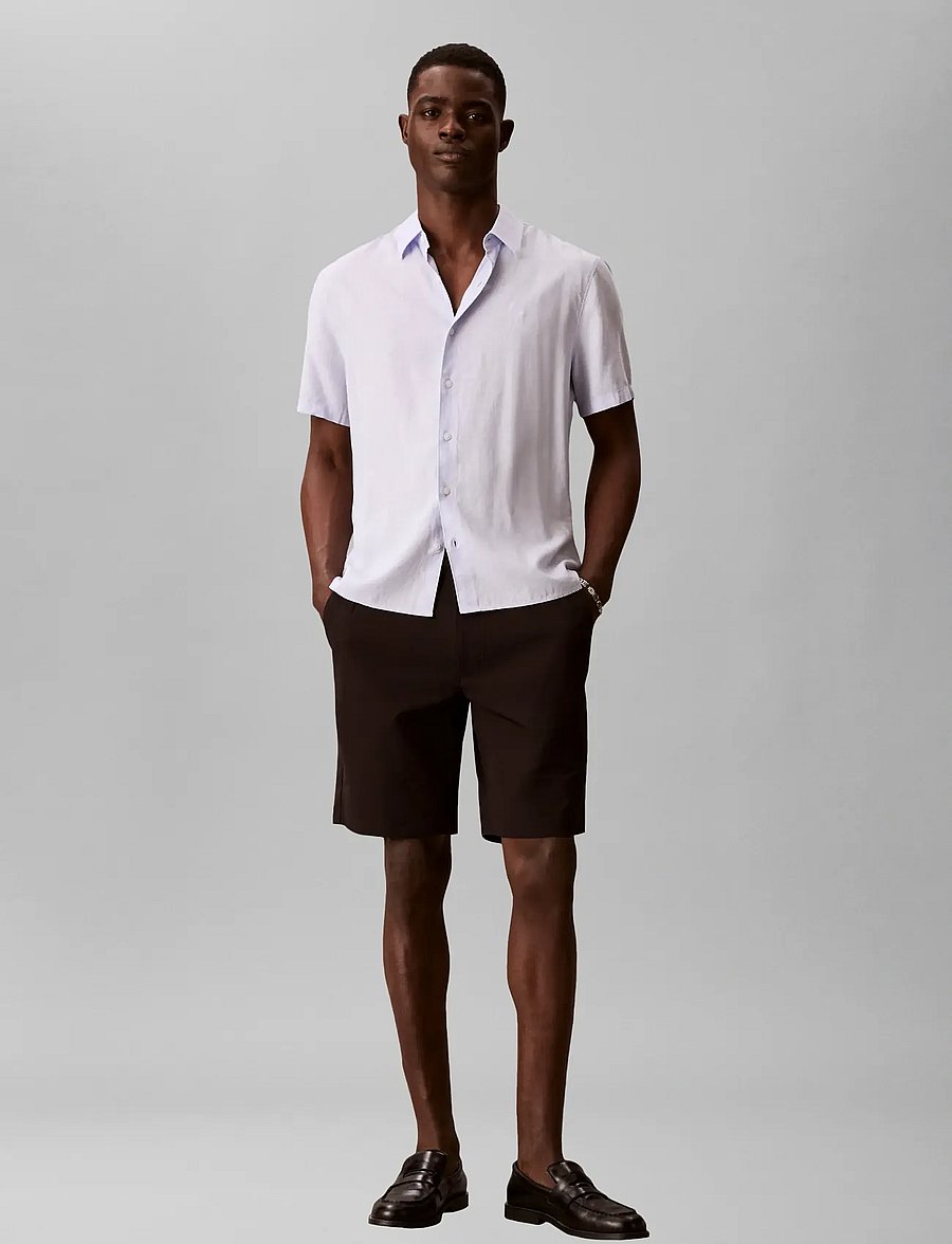 Calvin Klein - 9" STR TECH DOBBY HALF ELASTIC S - casual shorts - black - 0