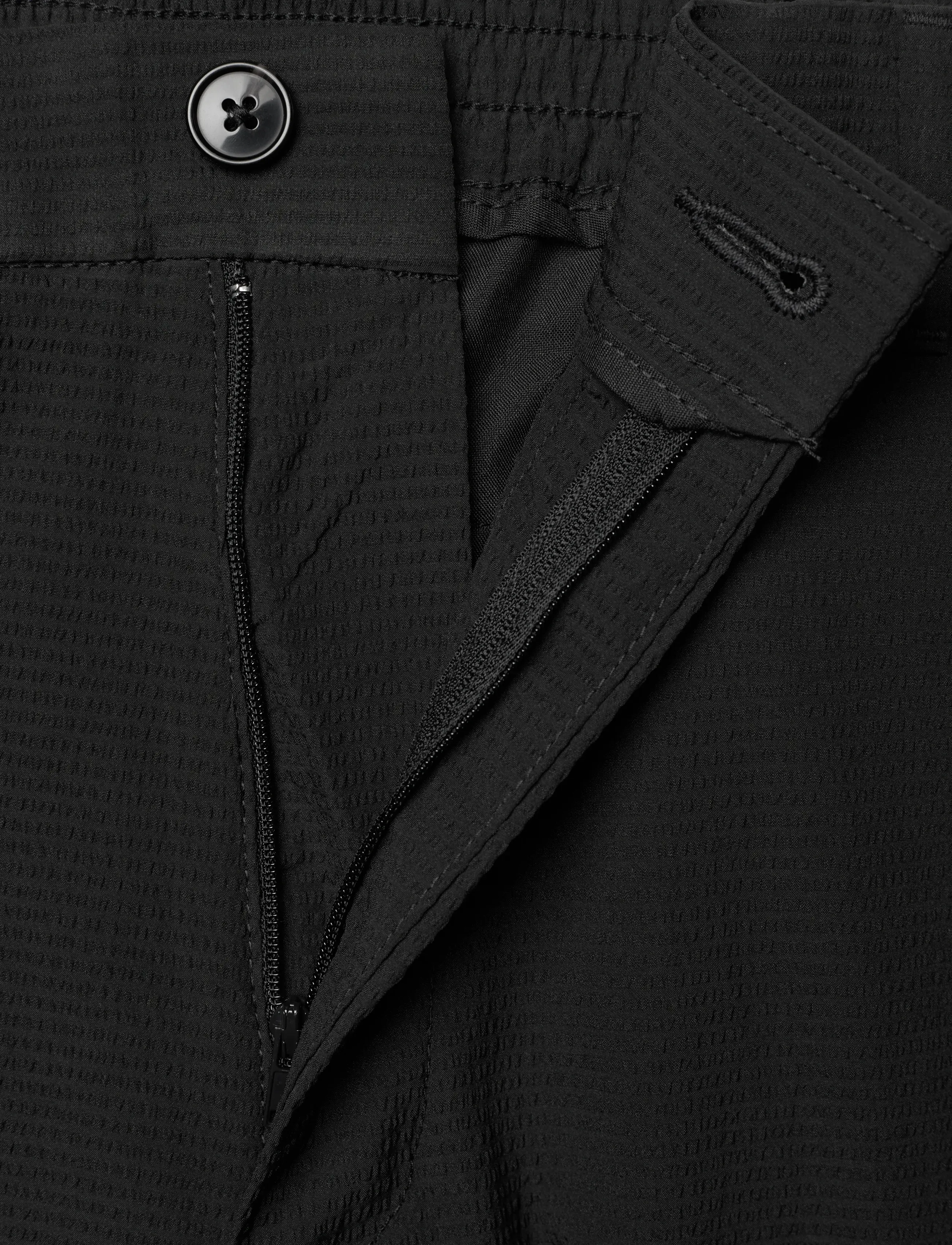 Calvin Klein - STRAIGHT SEERSUCKER HALF ELASTIC - casual bukser - black - 3