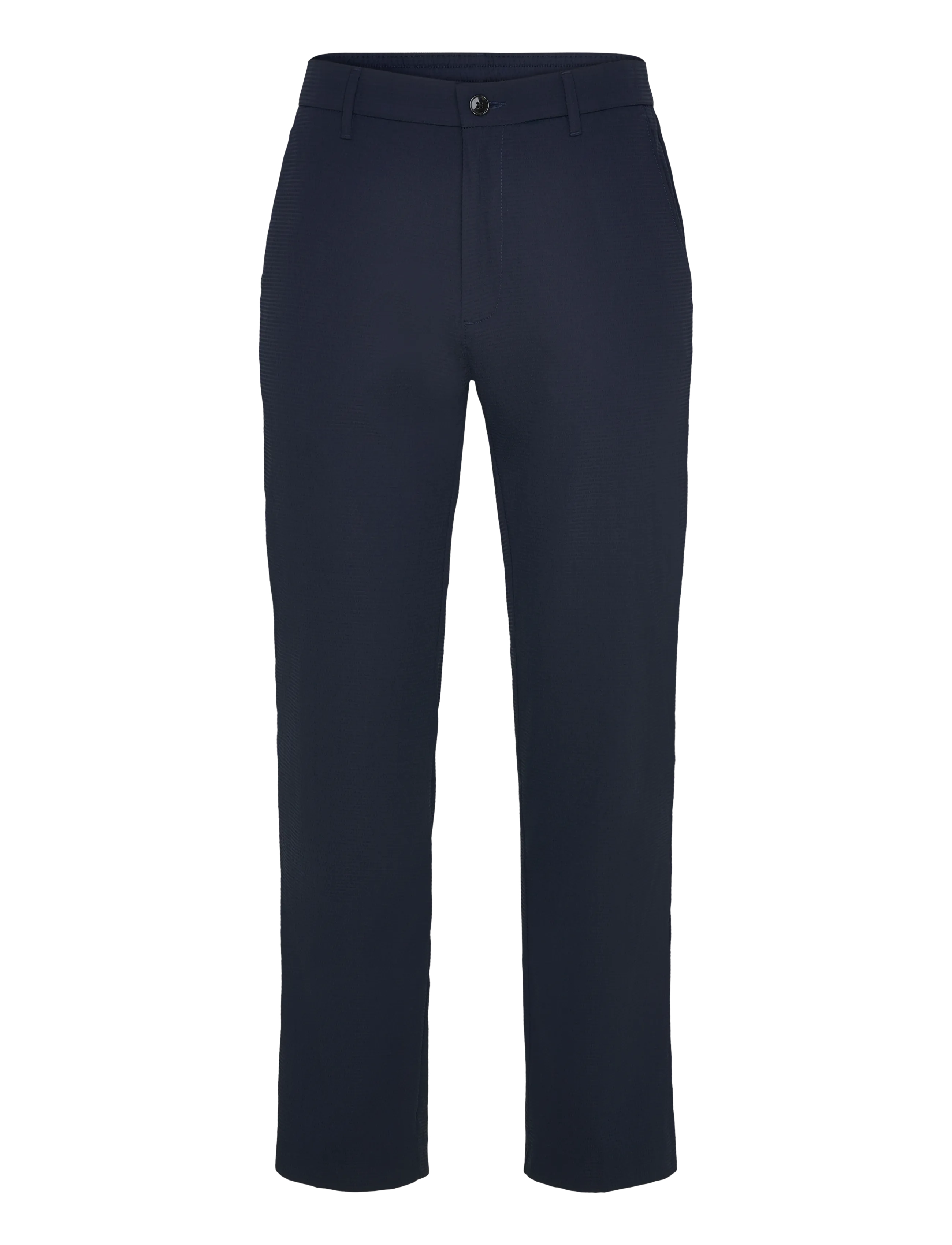 Calvin Klein STRAIGHT SEERSUCKER HALF ELASTIC - Rennot housut - DARK SAPPHIRE / navy