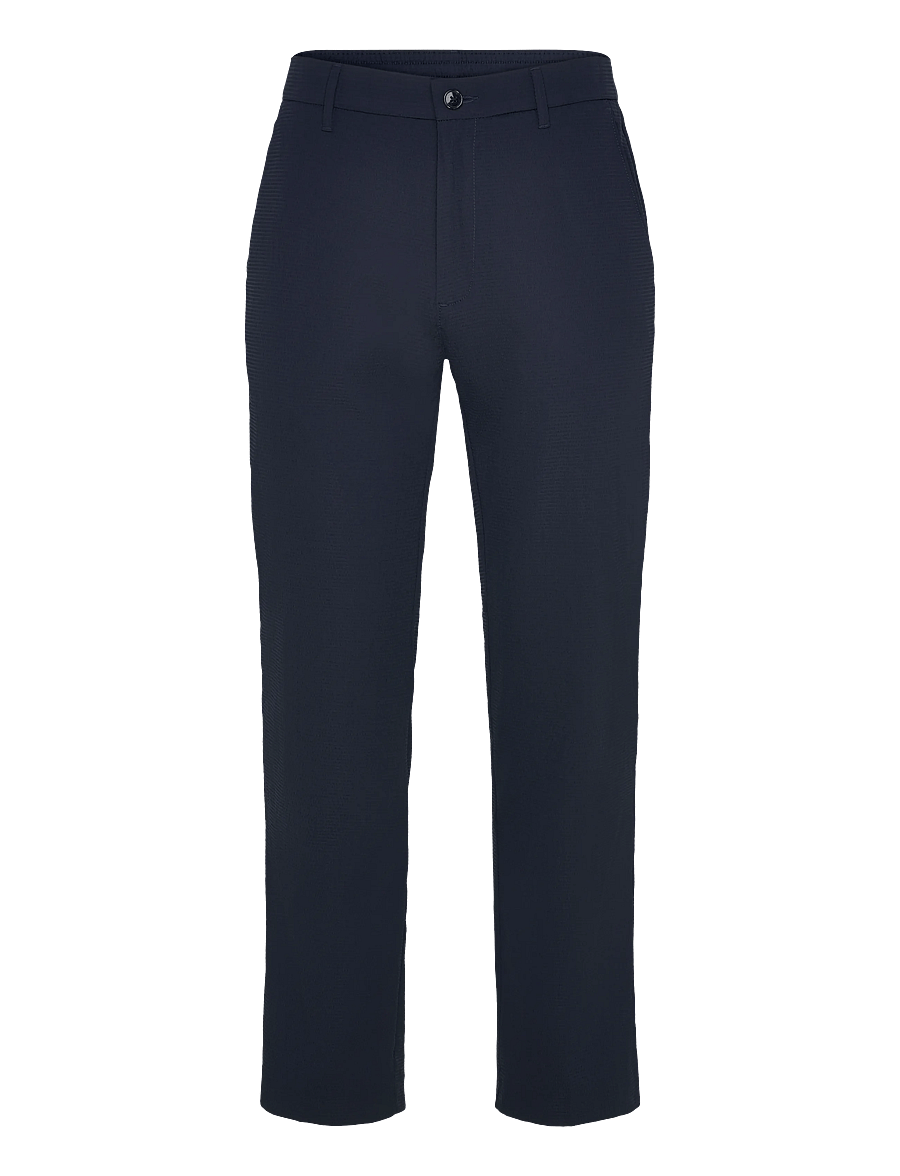 Calvin Klein - STRAIGHT SEERSUCKER HALF ELASTIC - casual bukser - dark sapphire - 0