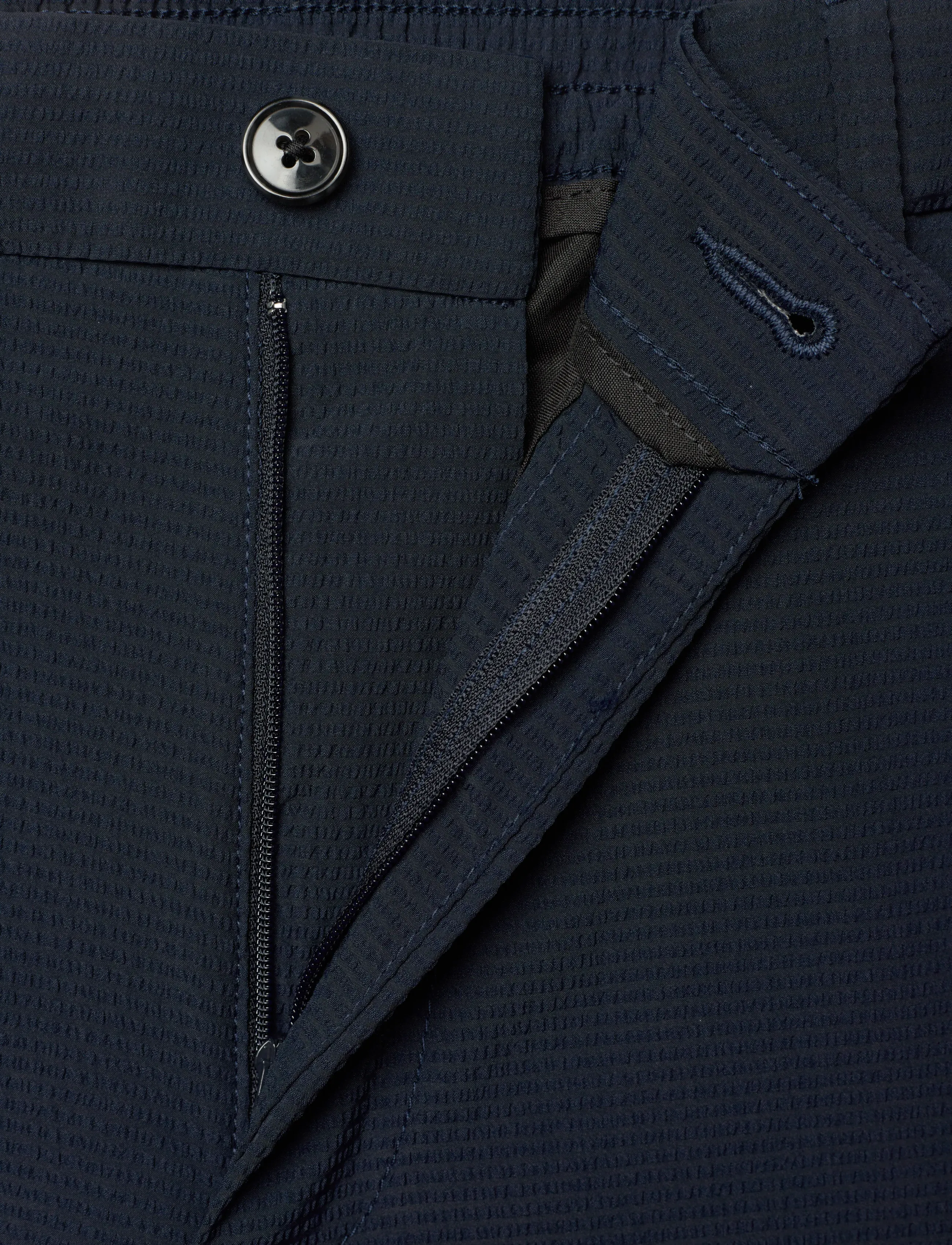 Calvin Klein - STRAIGHT SEERSUCKER HALF ELASTIC - casual bukser - dark sapphire - 3
