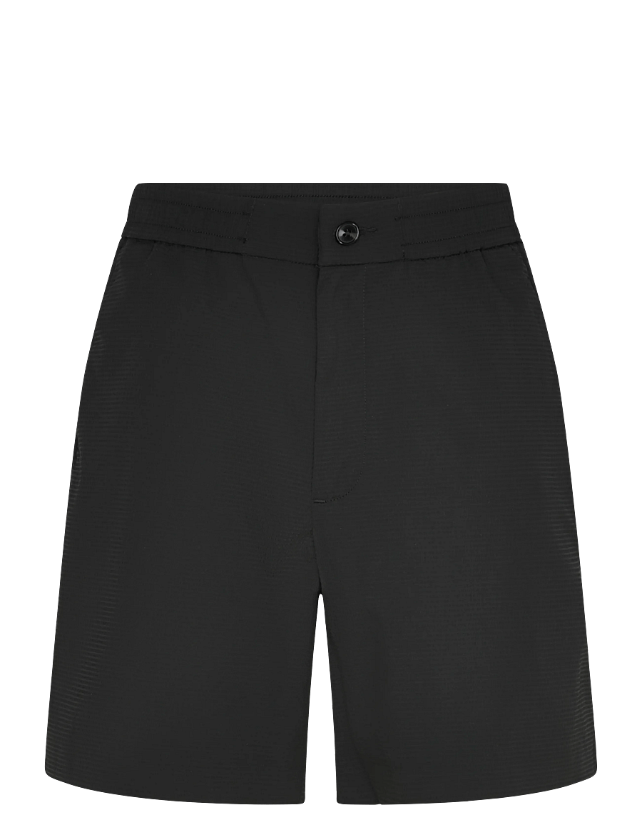 Calvin Klein - STRAIGHT SEERSUCKER ELASTIC 7" S - casual shorts - black - 1