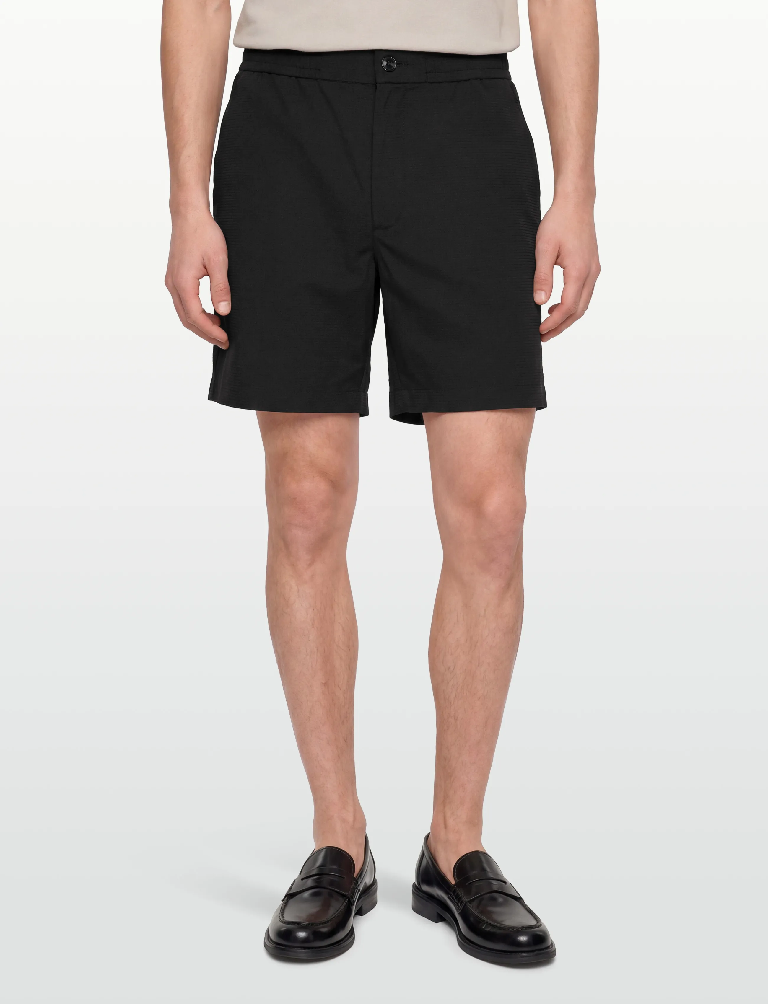 Calvin Klein - STRAIGHT SEERSUCKER ELASTIC 7" S - casual shorts - black - 3