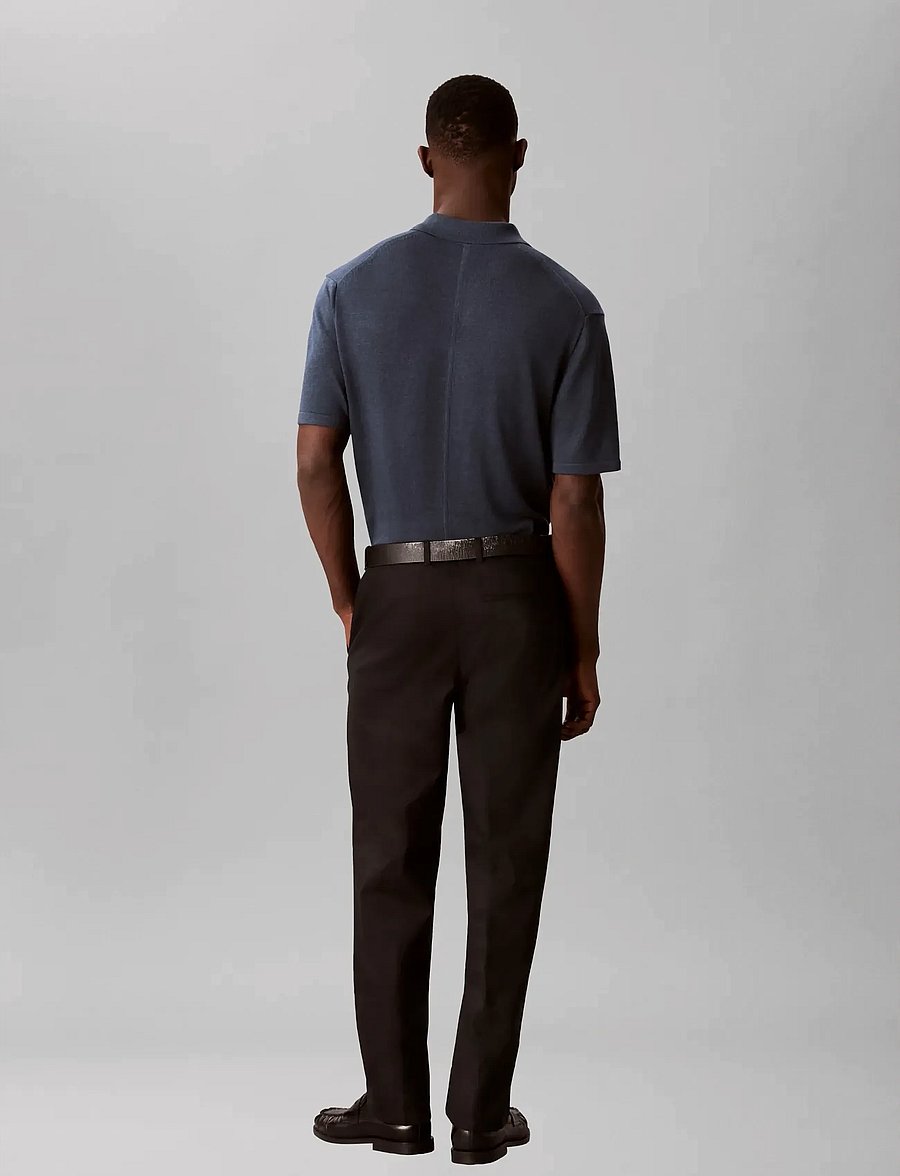Calvin Klein - TAPERED LINEN LYOCELL PANT - leinenhosen - black - 2