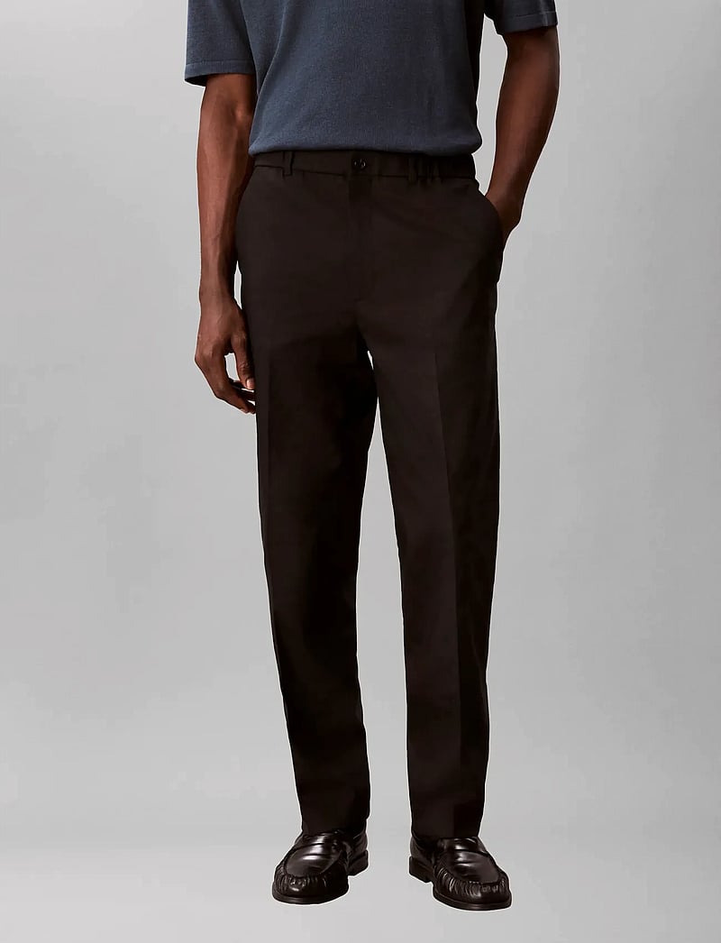 Calvin Klein - TAPERED LINEN LYOCELL PANT - lininės kelnės - black - 3