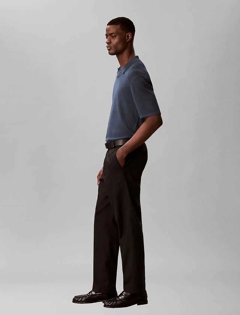 Calvin Klein - TAPERED LINEN LYOCELL PANT - lininės kelnės - black - 4