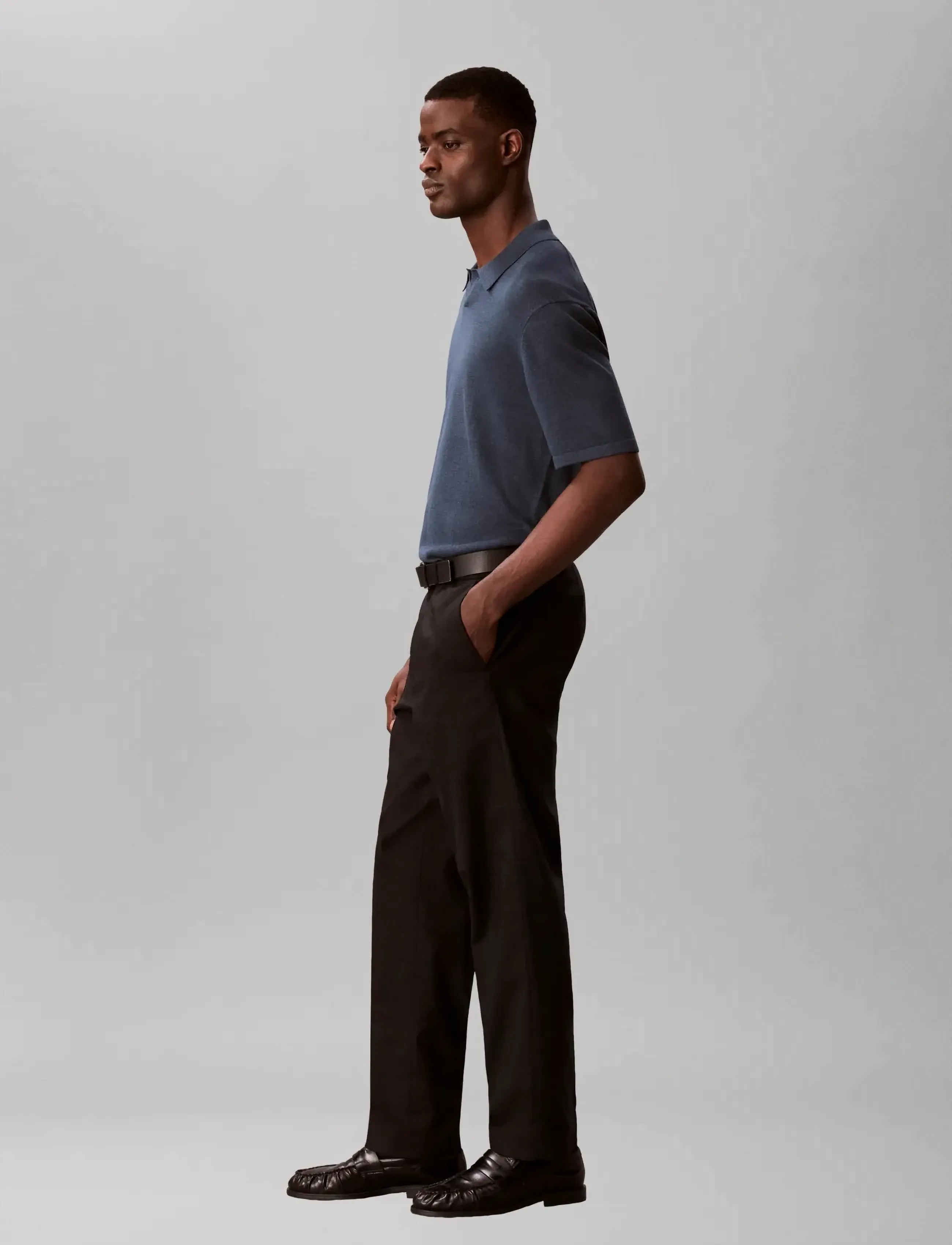 Calvin Klein - TAPERED LINEN LYOCELL PANT - linen trousers - black - 4