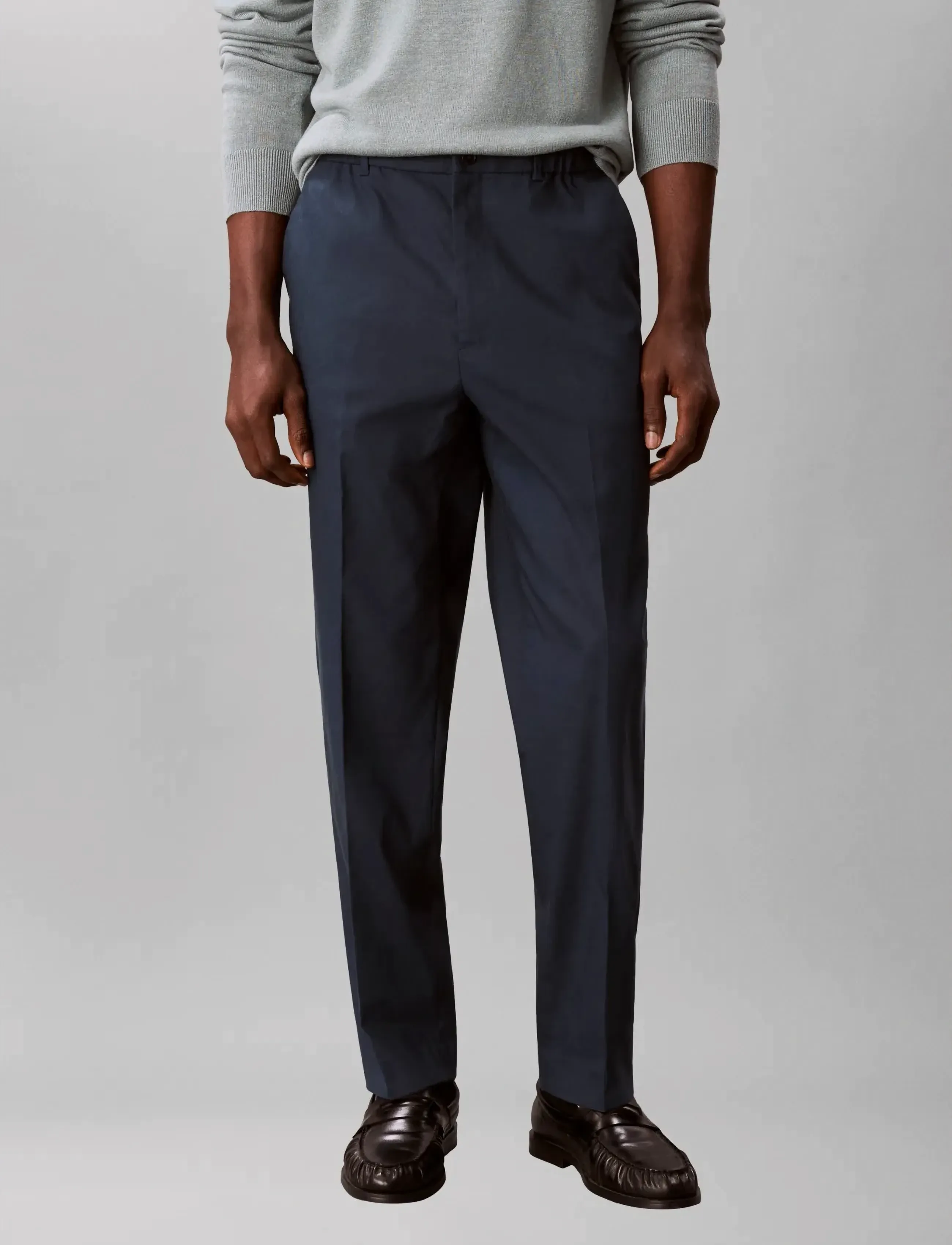 Calvin Klein - TAPERED LINEN LYOCELL PANT - hørbukser - navy stone - 3