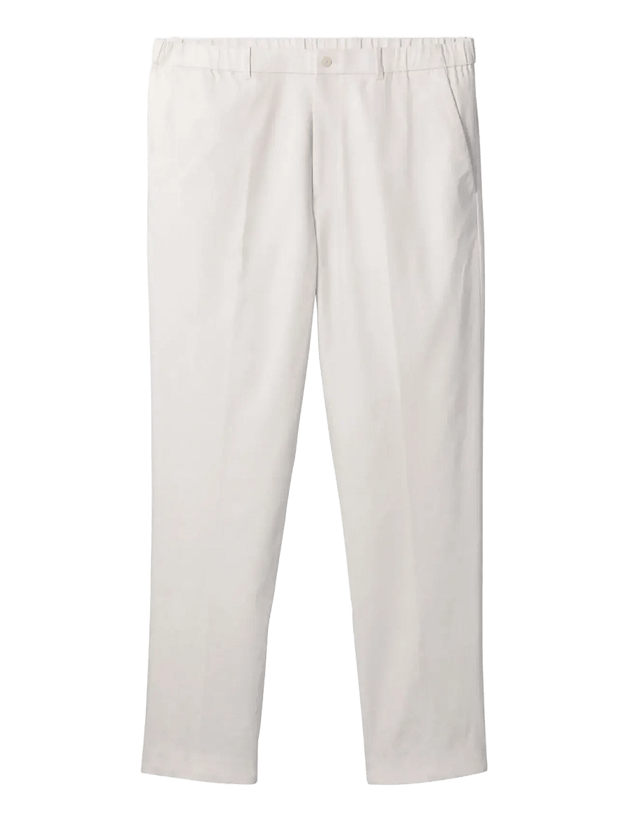 Calvin Klein - TAPERED LINEN LYOCELL PANT - hørbukser - white sand - 1