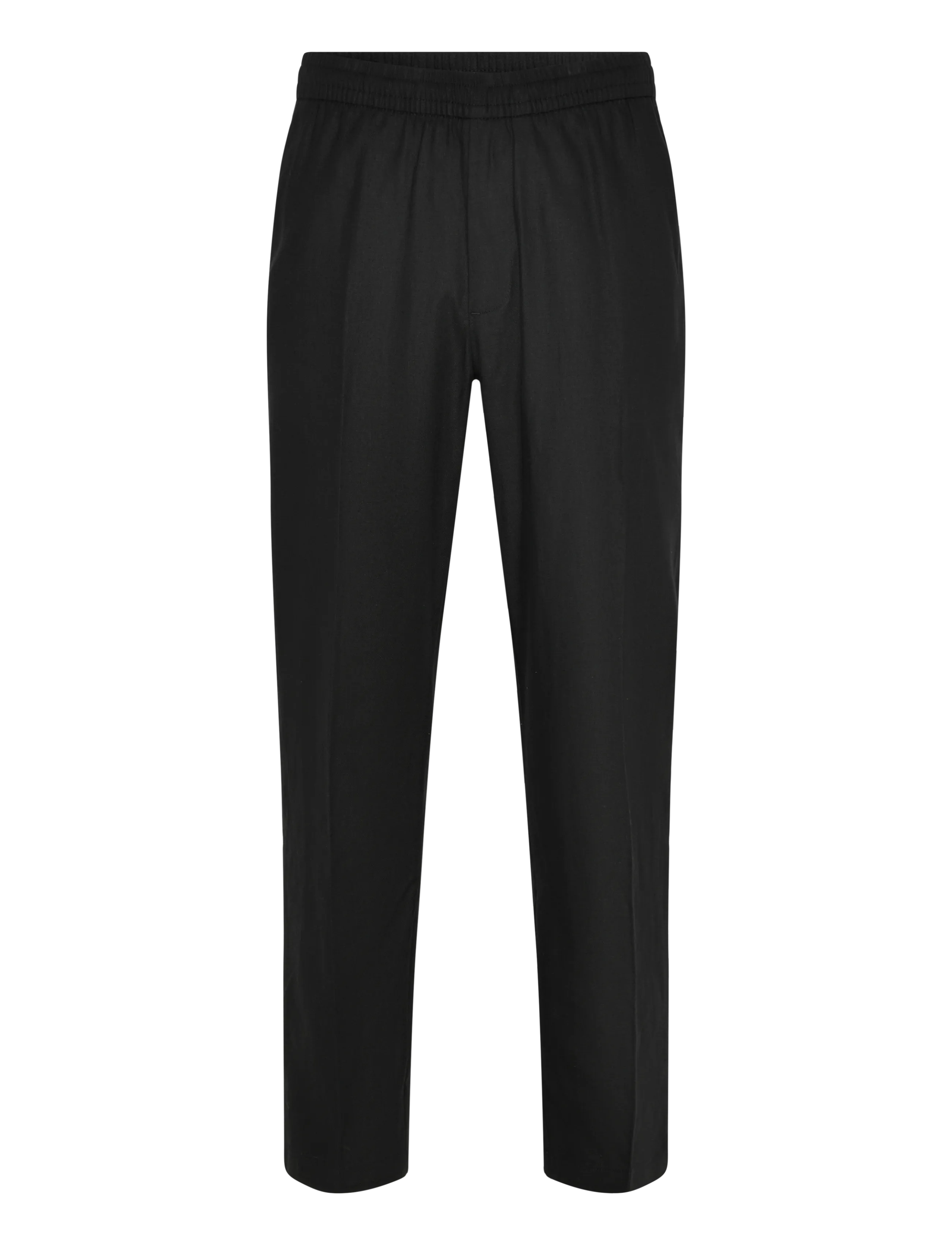 Calvin Klein Straight Linen Pull On Pant, XS, Trousers, Schwarz - Männerswear