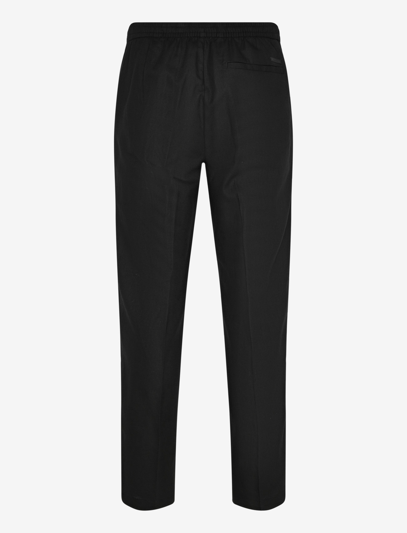 Calvin Klein - STRAIGHT LINEN PULL ON PANT - linen trousers - black - 1