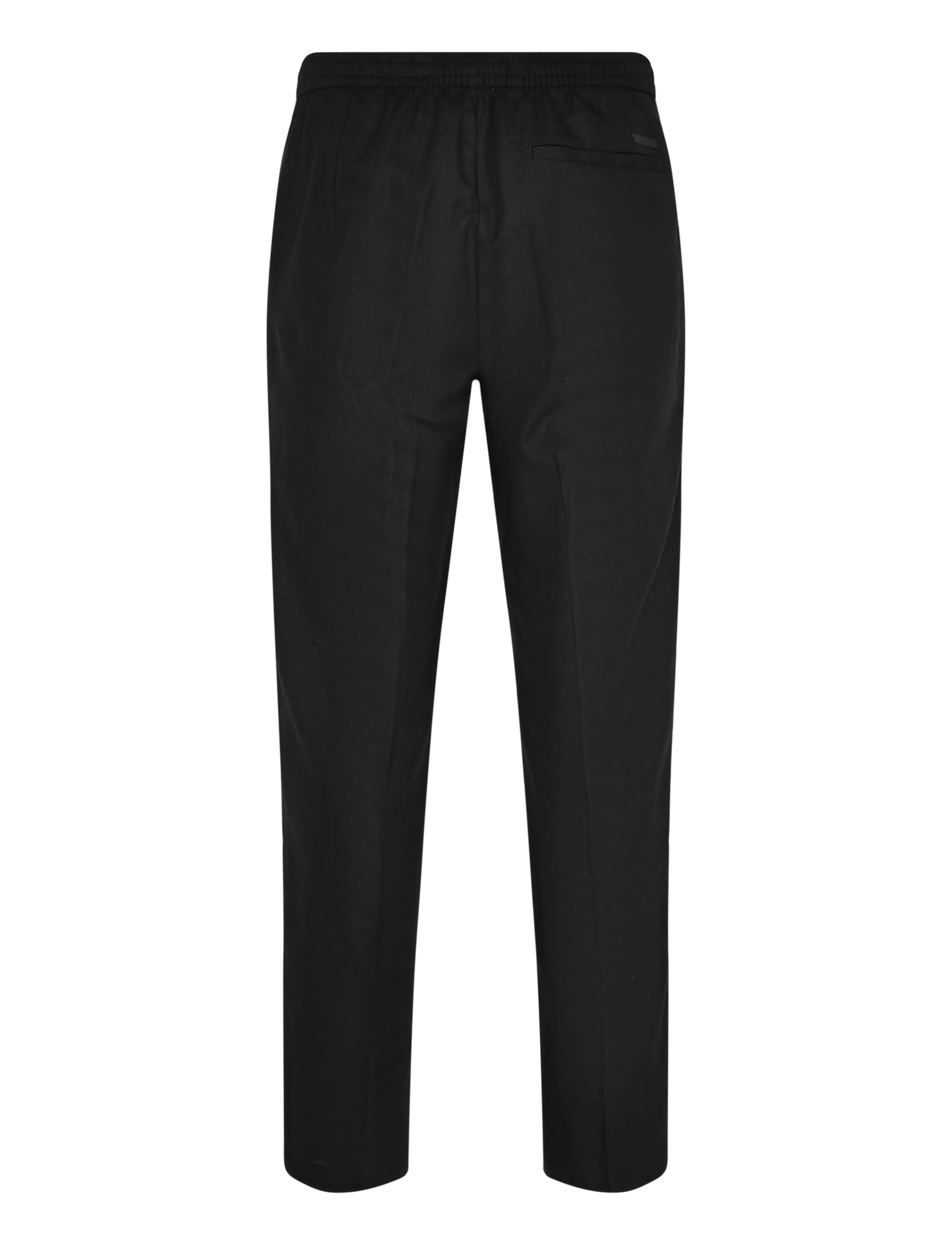 Calvin Klein - STRAIGHT LINEN PULL ON PANT - hørbukser - black - 1