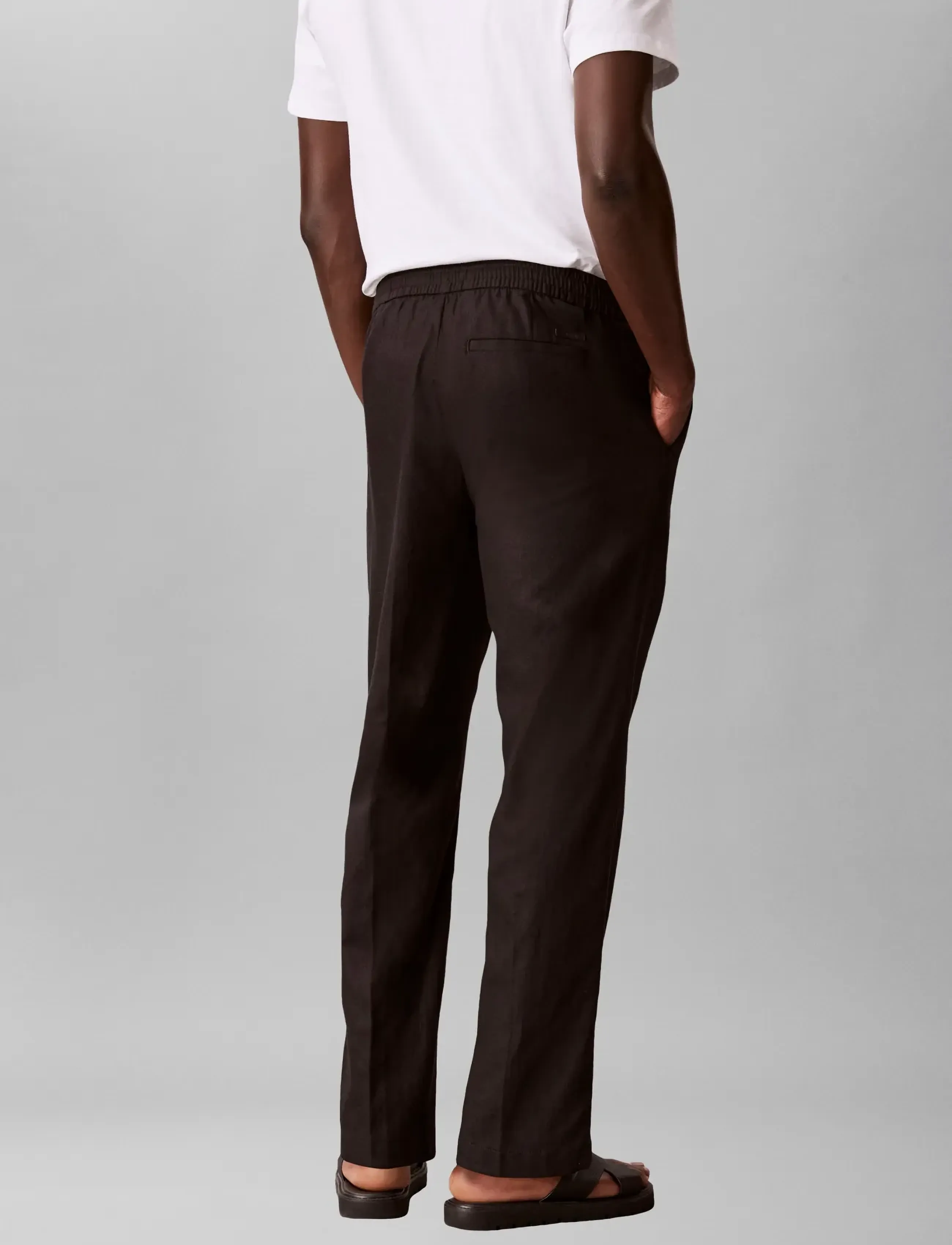 Calvin Klein Straight Linen Pull On Pant byxor herr – bild 5