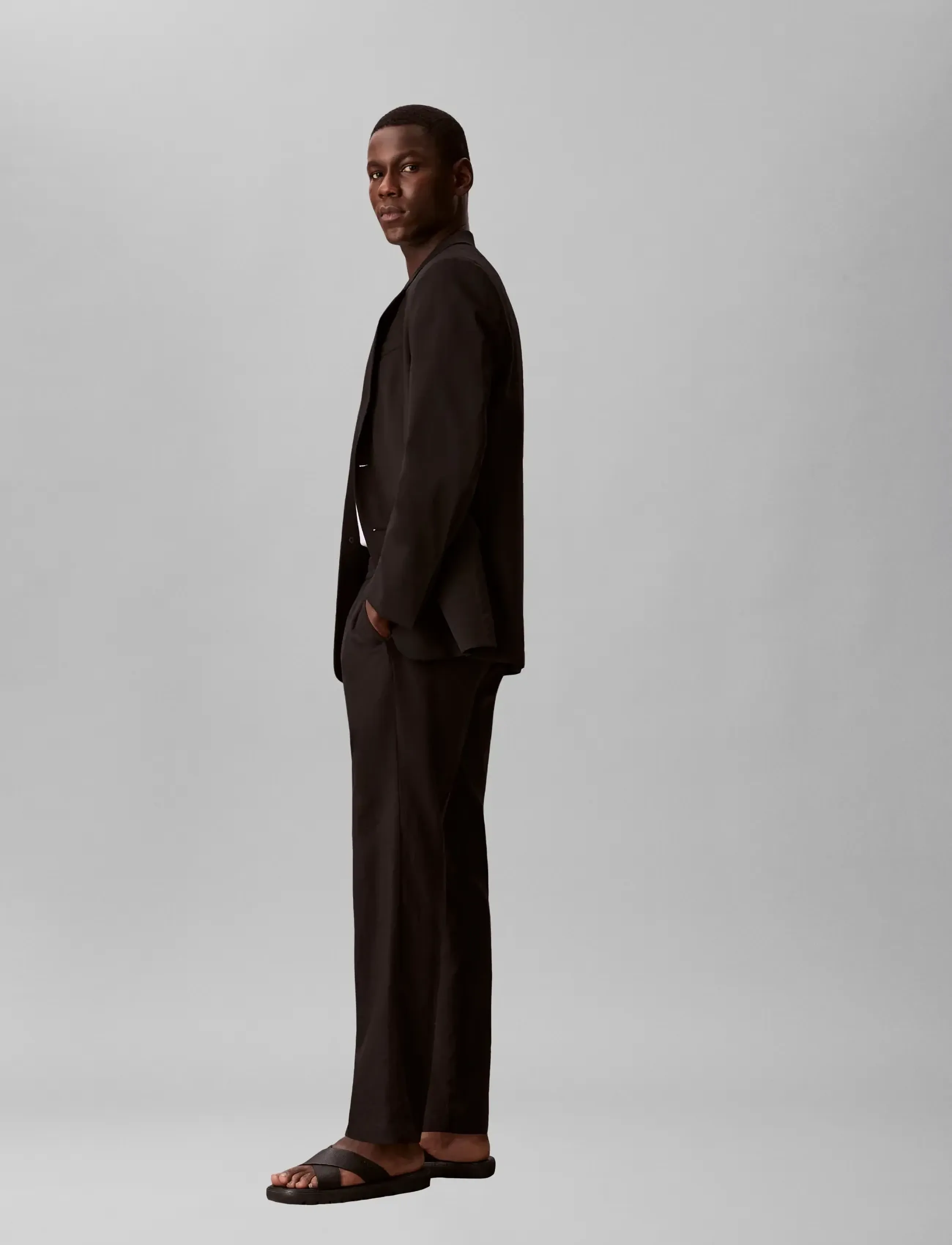 Calvin Klein Straight Linen Pull On Pant byxor herr – bild 6