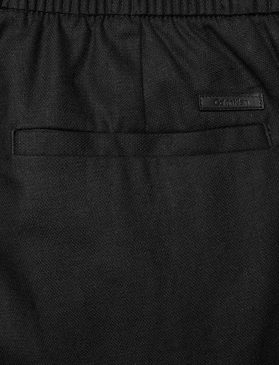 Calvin Klein - STRAIGHT LINEN PULL ON PANT - leinenhosen - black - 4