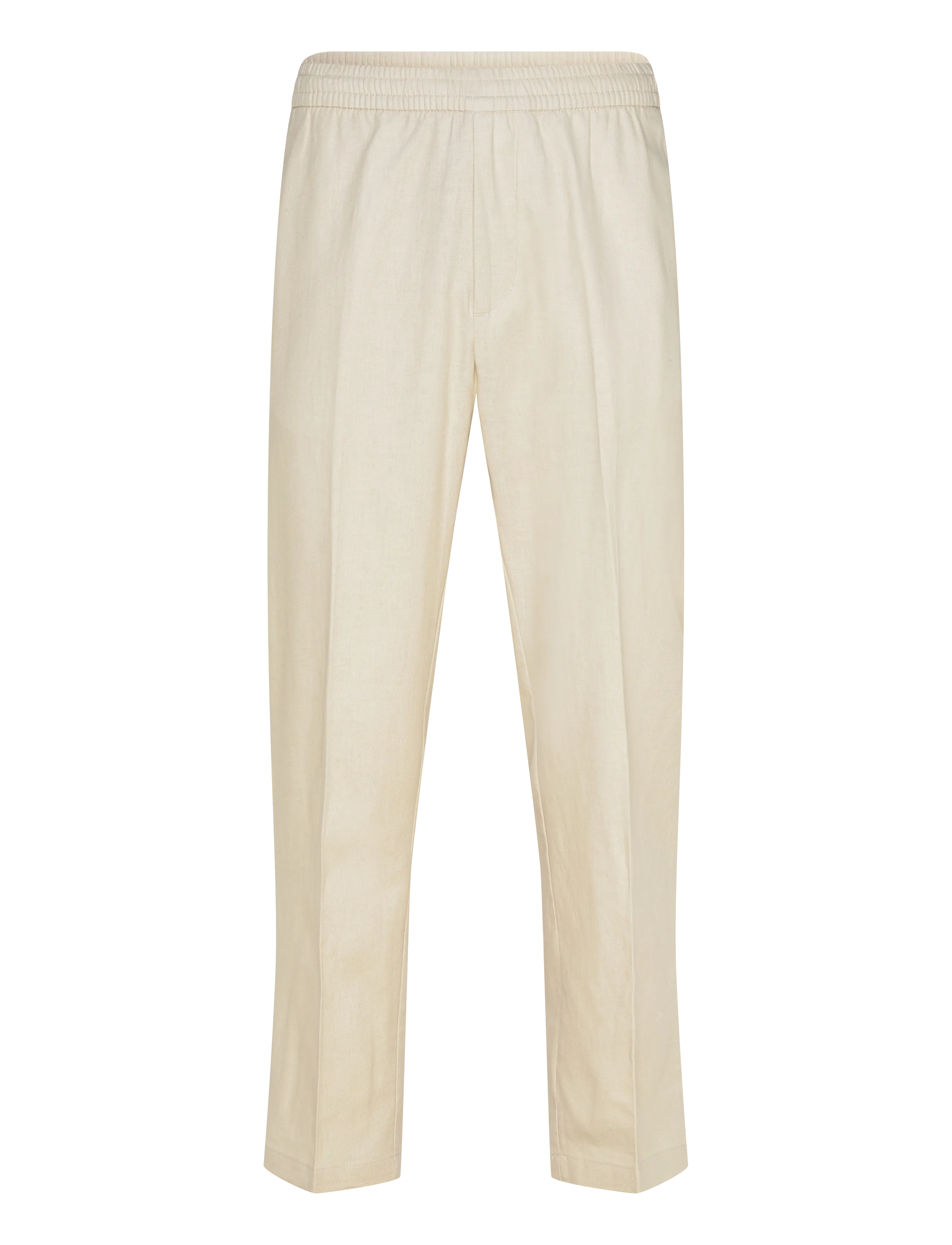 Calvin Klein STRAIGHT LINEN PULL ON PANT - Bukser - OATMEAL / beige