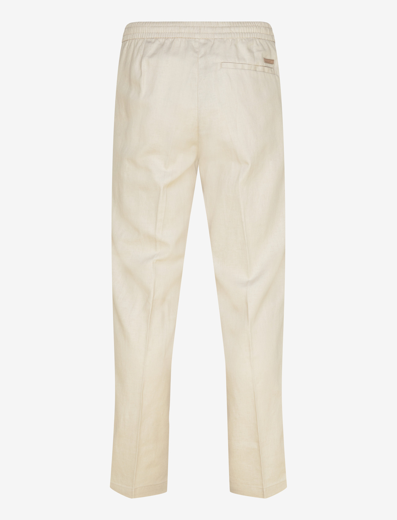 Calvin Klein - STRAIGHT LINEN PULL ON PANT - hørbukser - oatmeal - 1