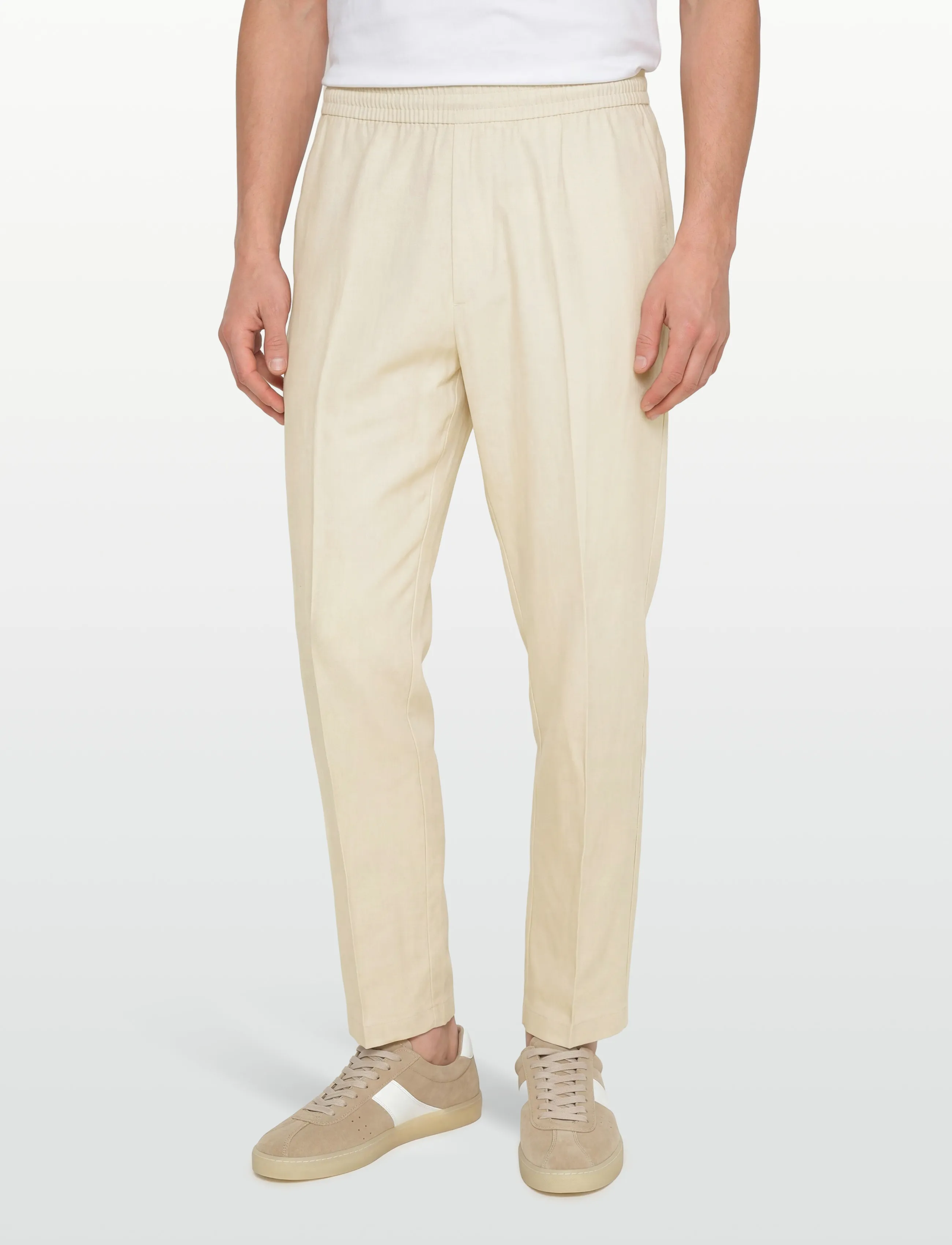 Calvin Klein - STRAIGHT LINEN PULL ON PANT - leinenhosen - oatmeal - 3