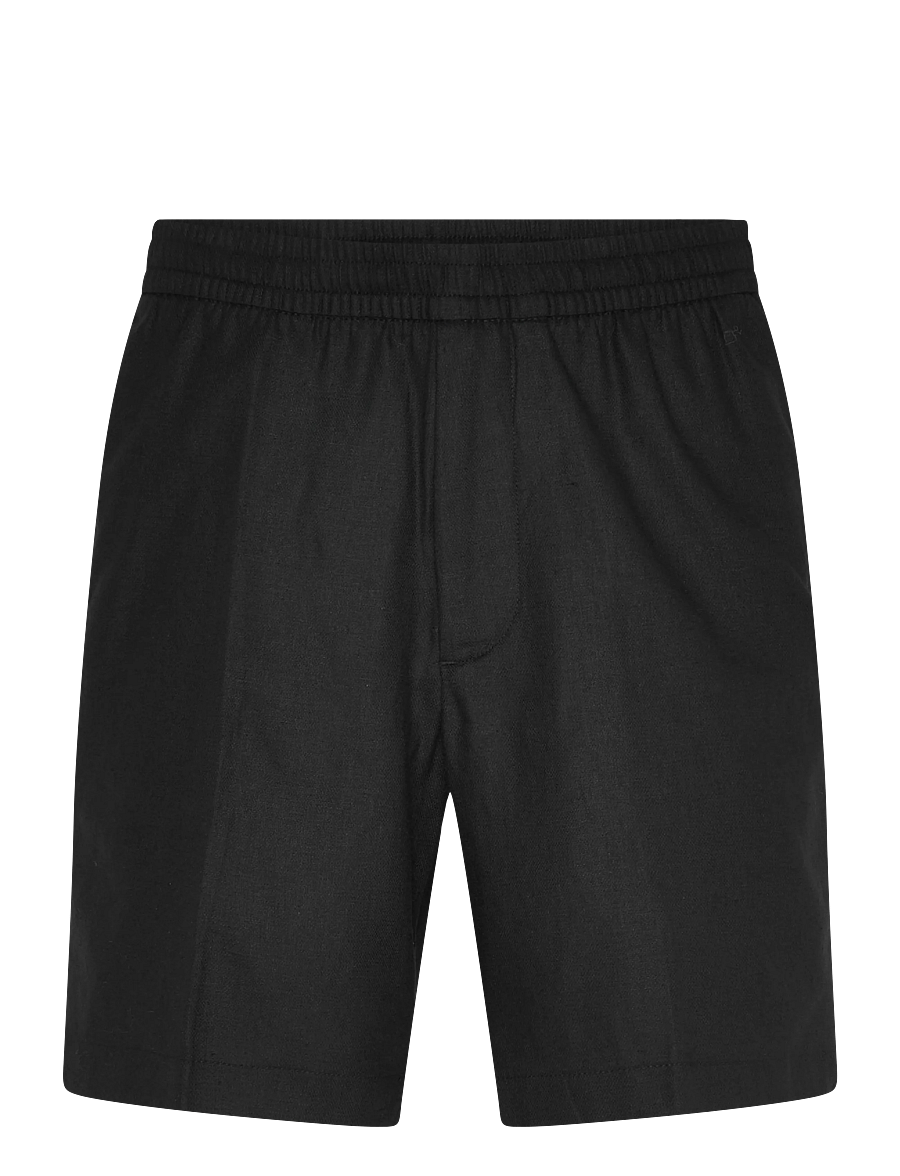 Calvin Klein - STRAIGHT LINEN 7" PULL ON SHORT - linased lühikesed püksid - black - 0