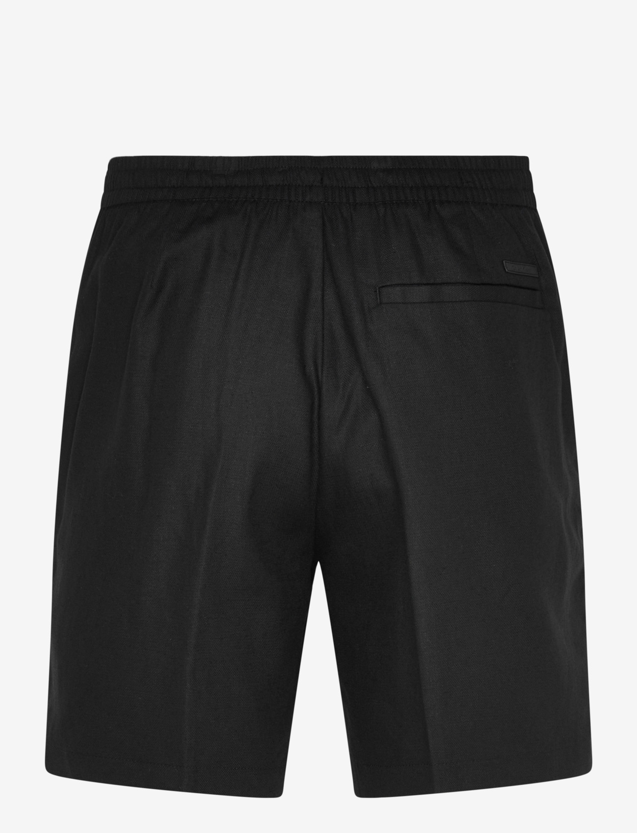 Calvin Klein - STRAIGHT LINEN 7" PULL ON SHORT - linased lühikesed püksid - black - 1