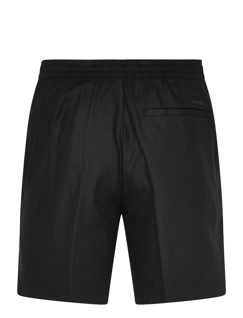 Calvin Klein - STRAIGHT LINEN 7" PULL ON SHORT - linased lühikesed püksid - black - 1