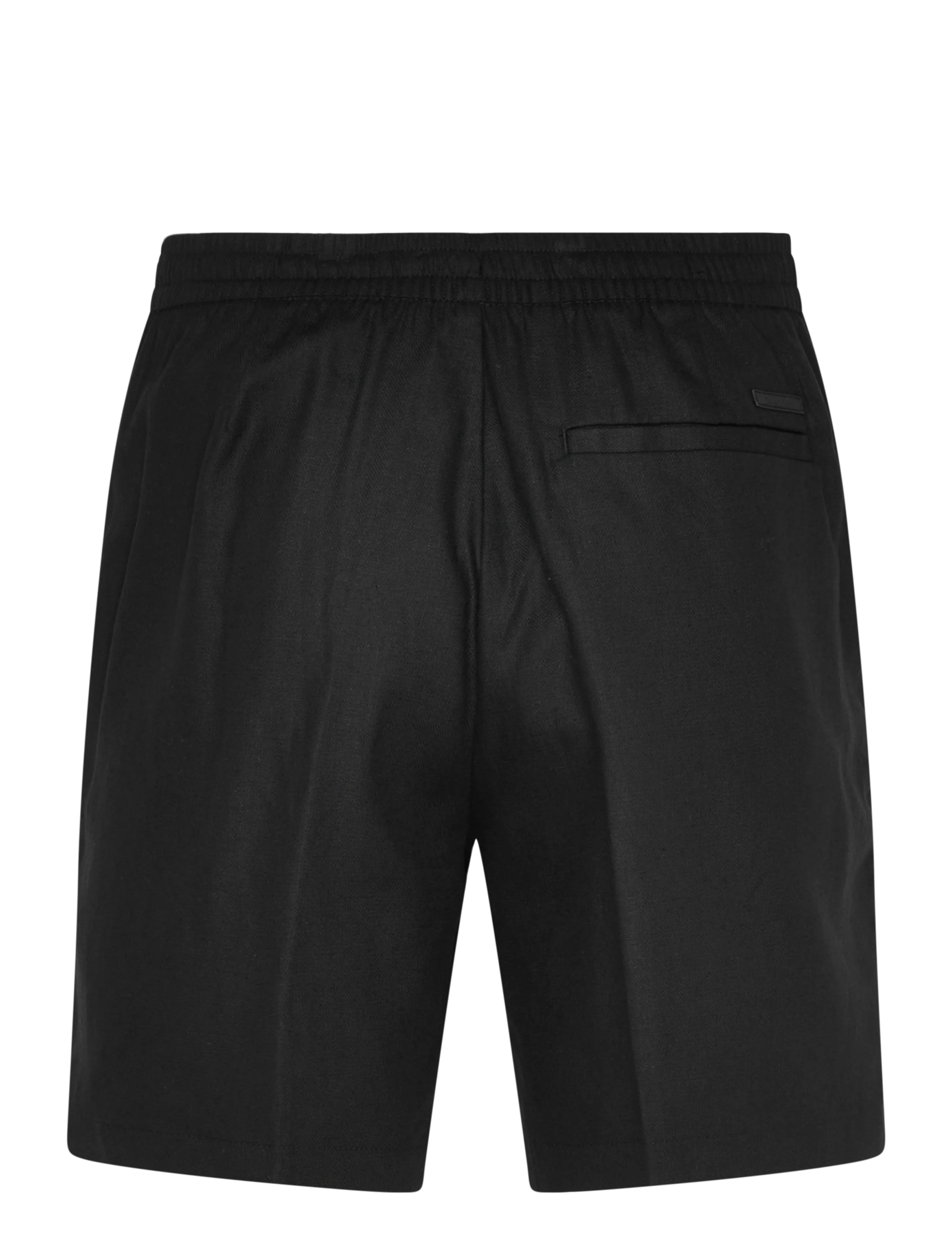 Calvin Klein - STRAIGHT LINEN 7" PULL ON SHORT - linased lühikesed püksid - black - 1