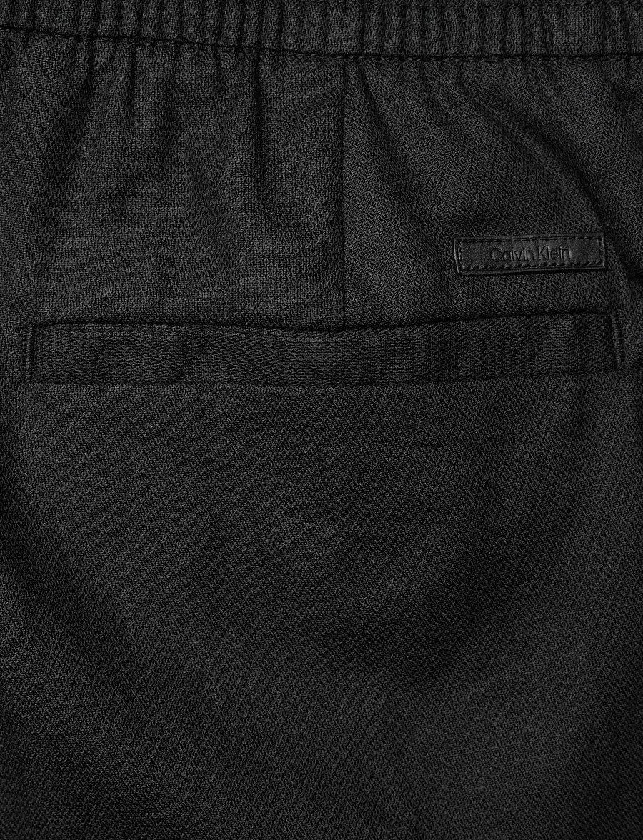 Calvin Klein - STRAIGHT LINEN 7" PULL ON SHORT - linased lühikesed püksid - black - 4
